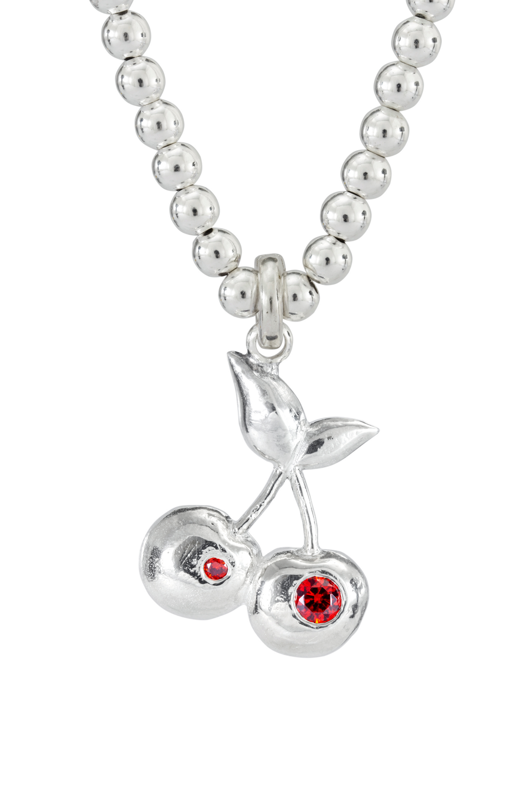 CHERRY BOMB NECKLACE SILVER