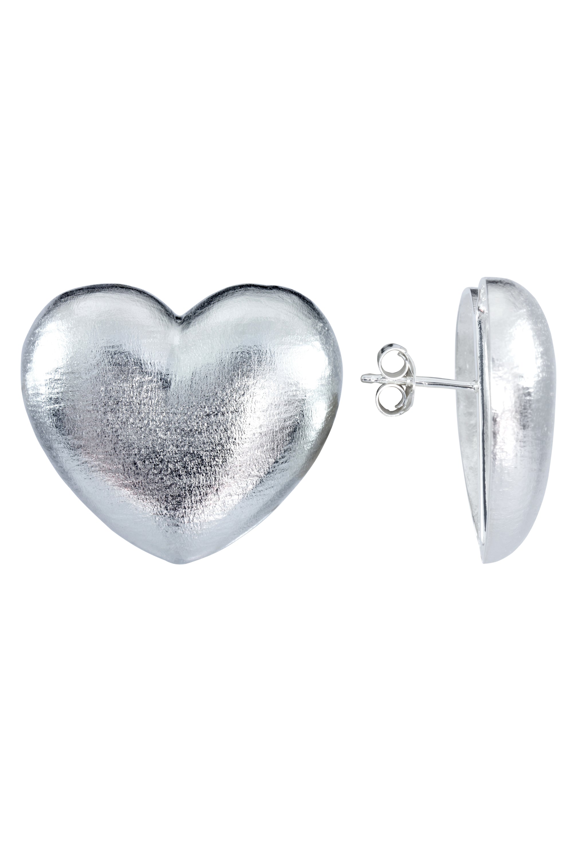 FROSTED HEART LARGE SILVER