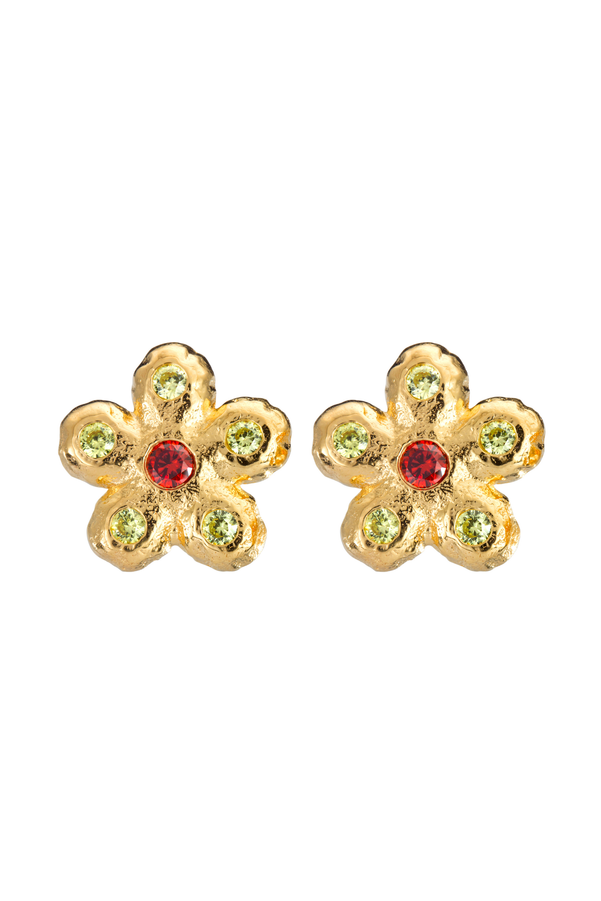 FLOWER EARRINGS GOLD