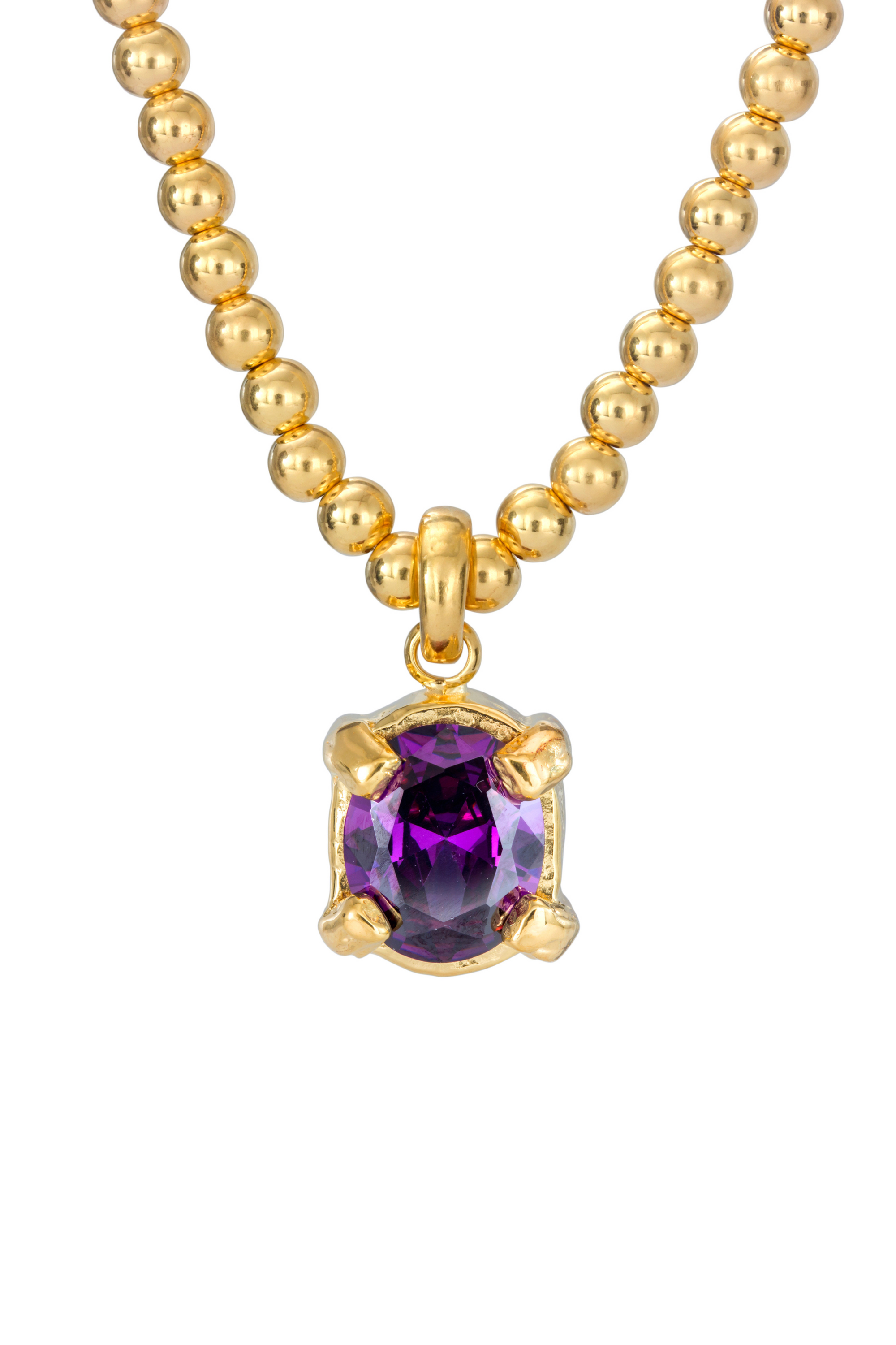 AMETHYST CHARMER NECKLACE GOLD