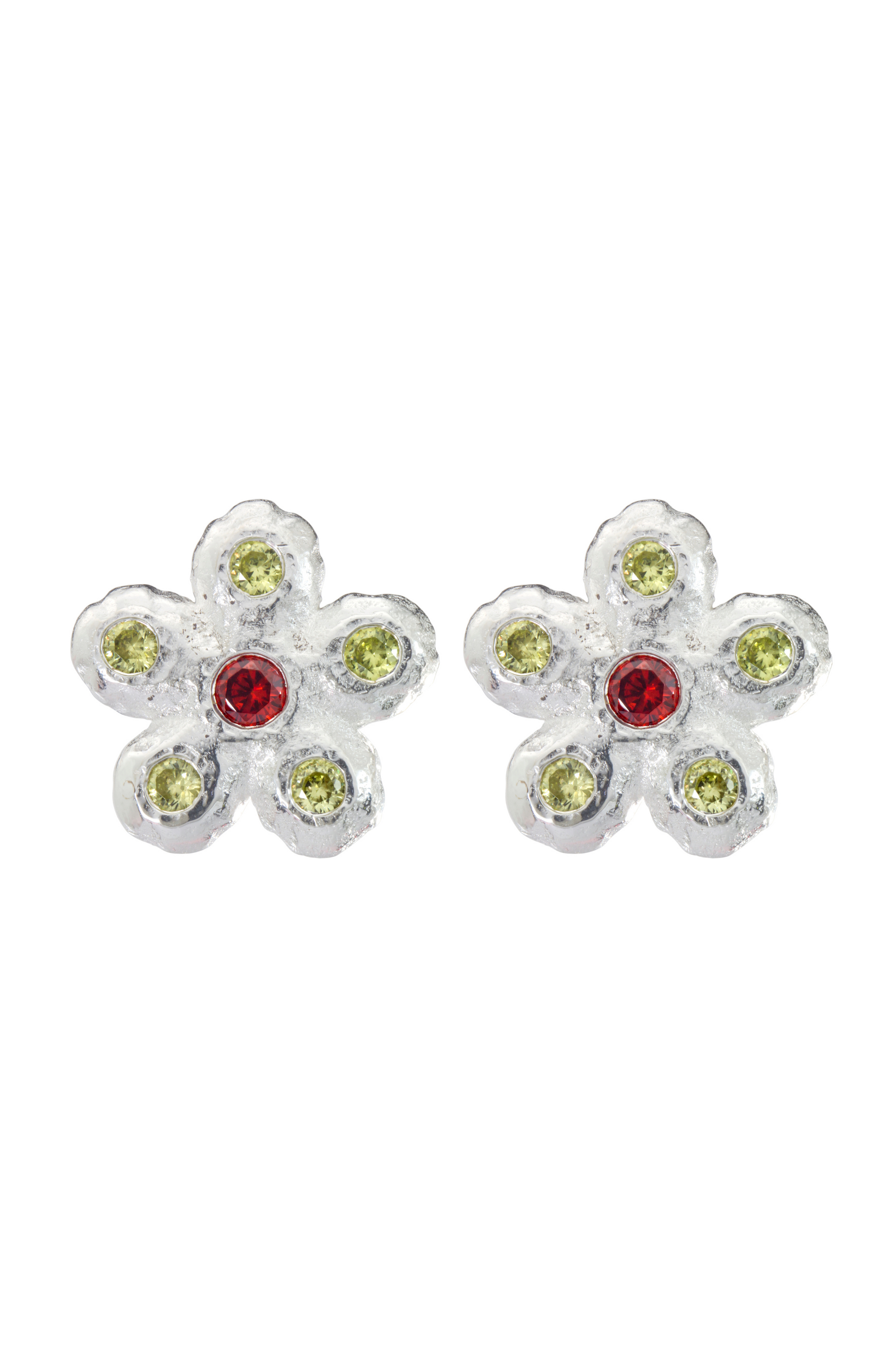 FLOWER EARRINGS SILVER