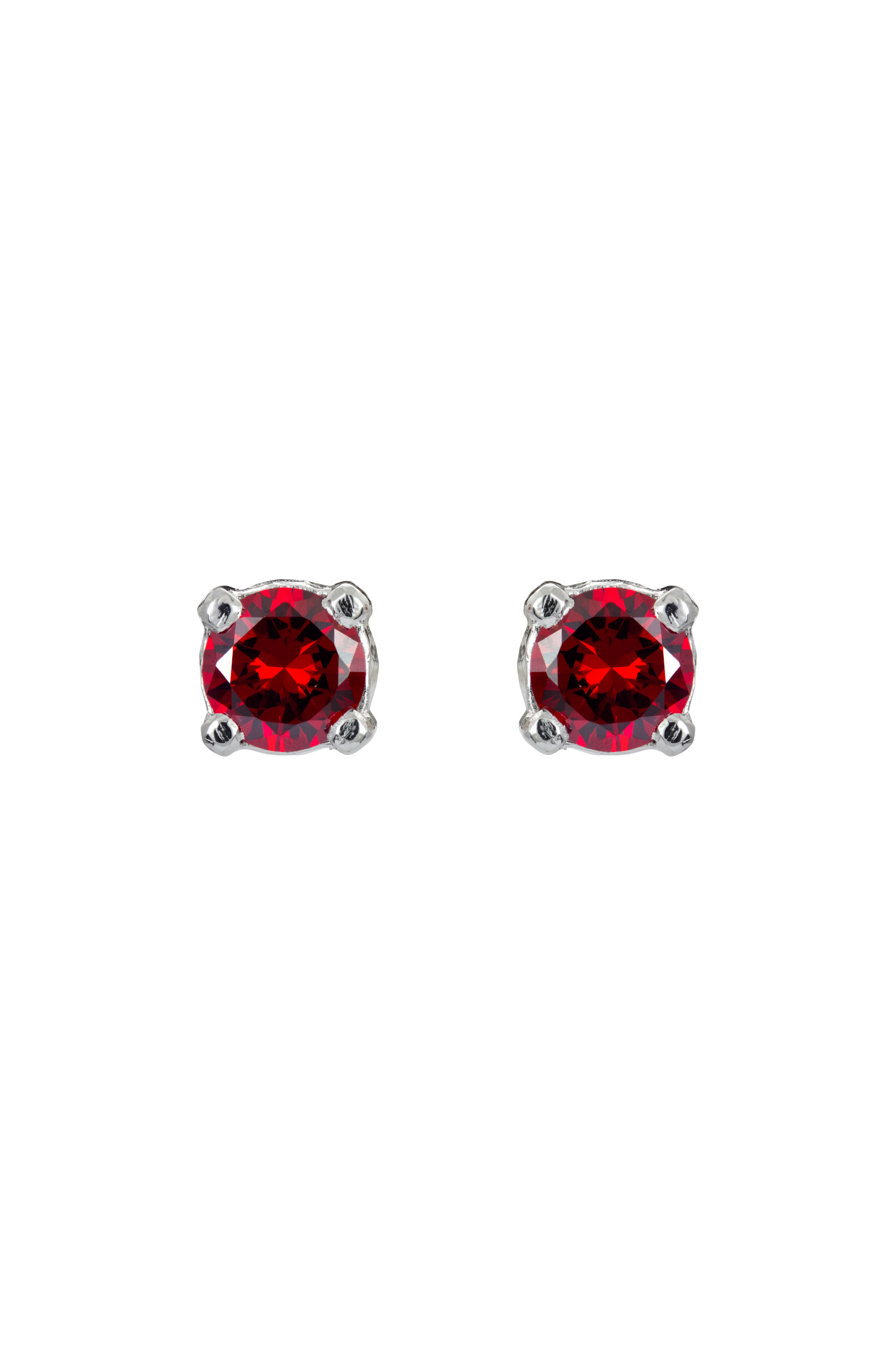 RED CHARMER EARRINGS SILVER