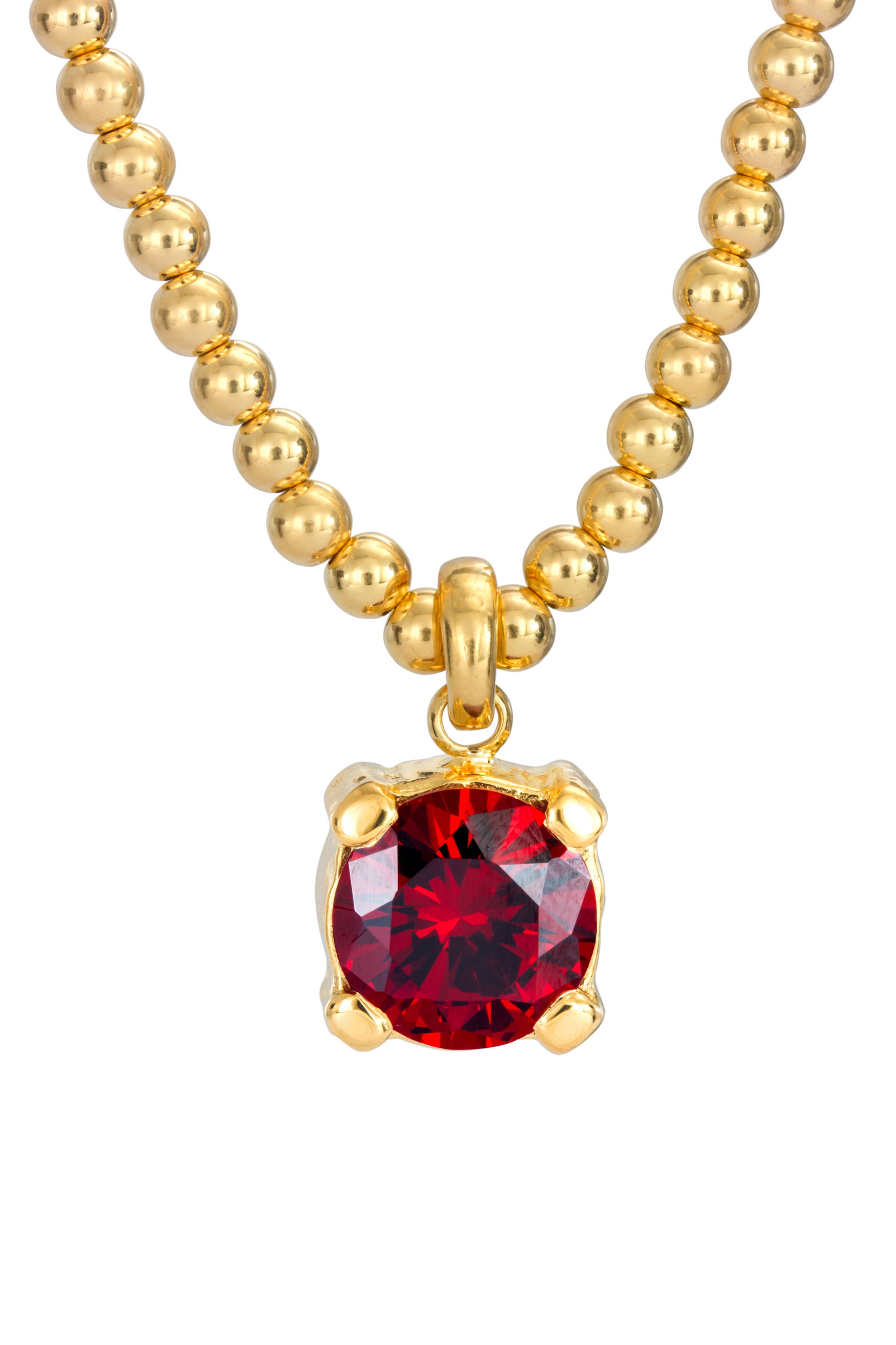 RED CHARMER NECKLACE GOLD