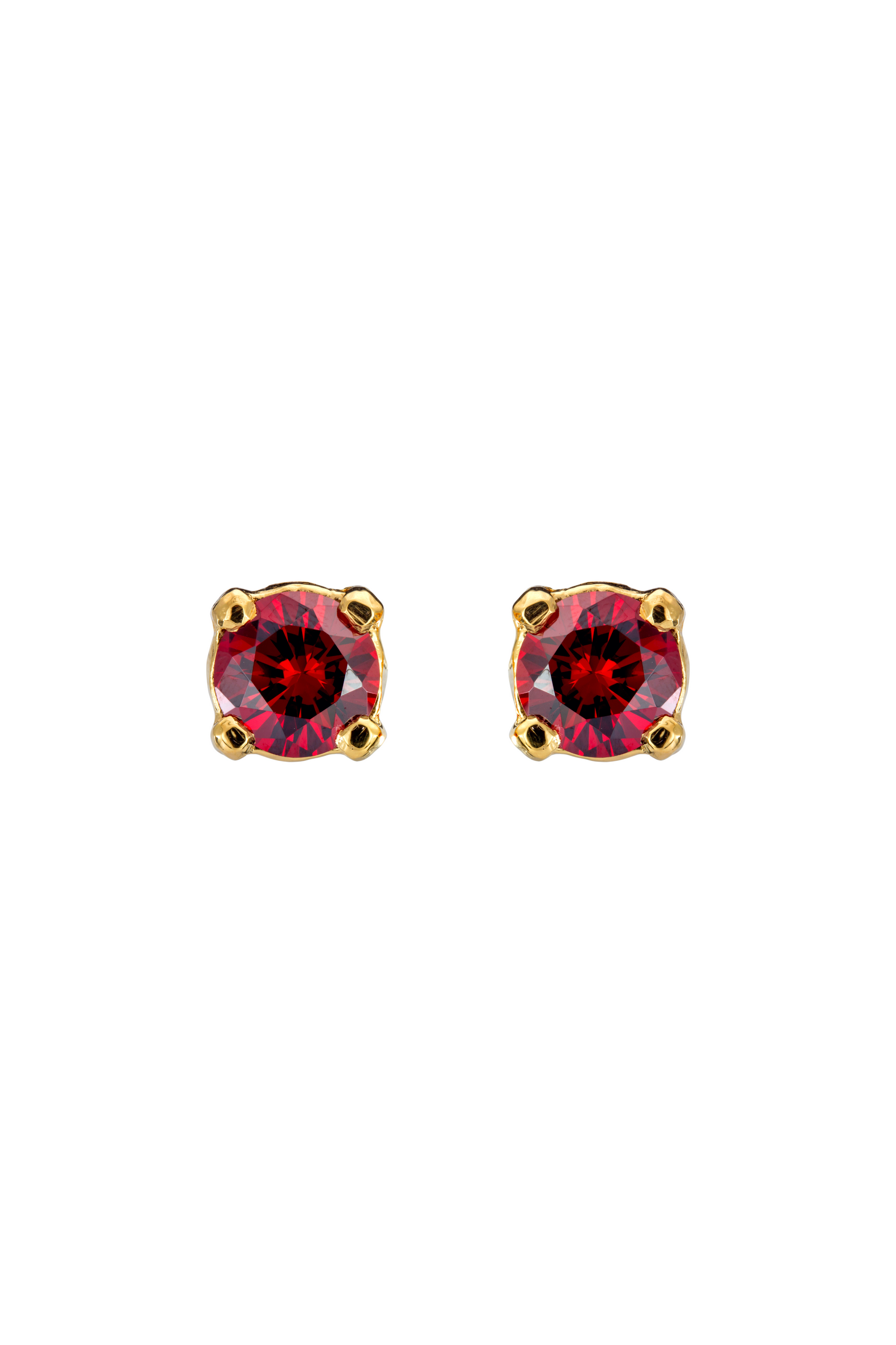 RED CHARMER EARRINGS GOLD