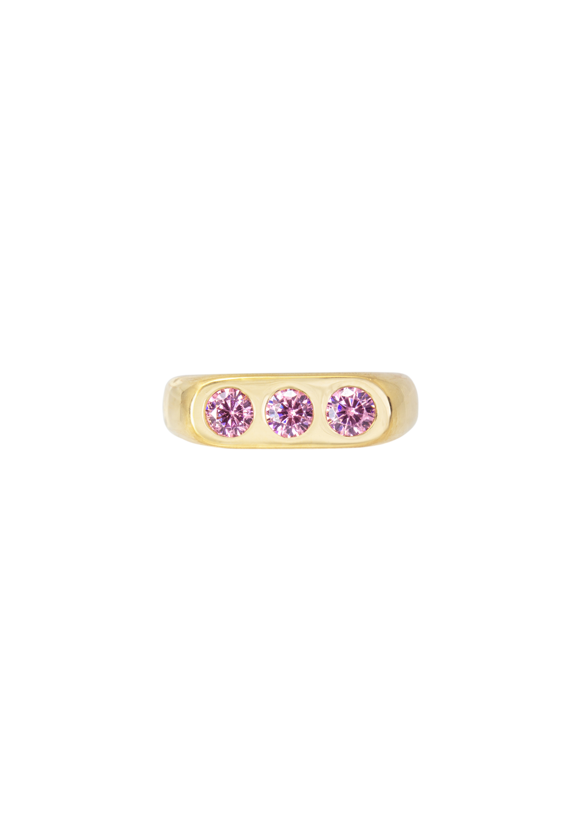 PINK TRINITY RING GOLD