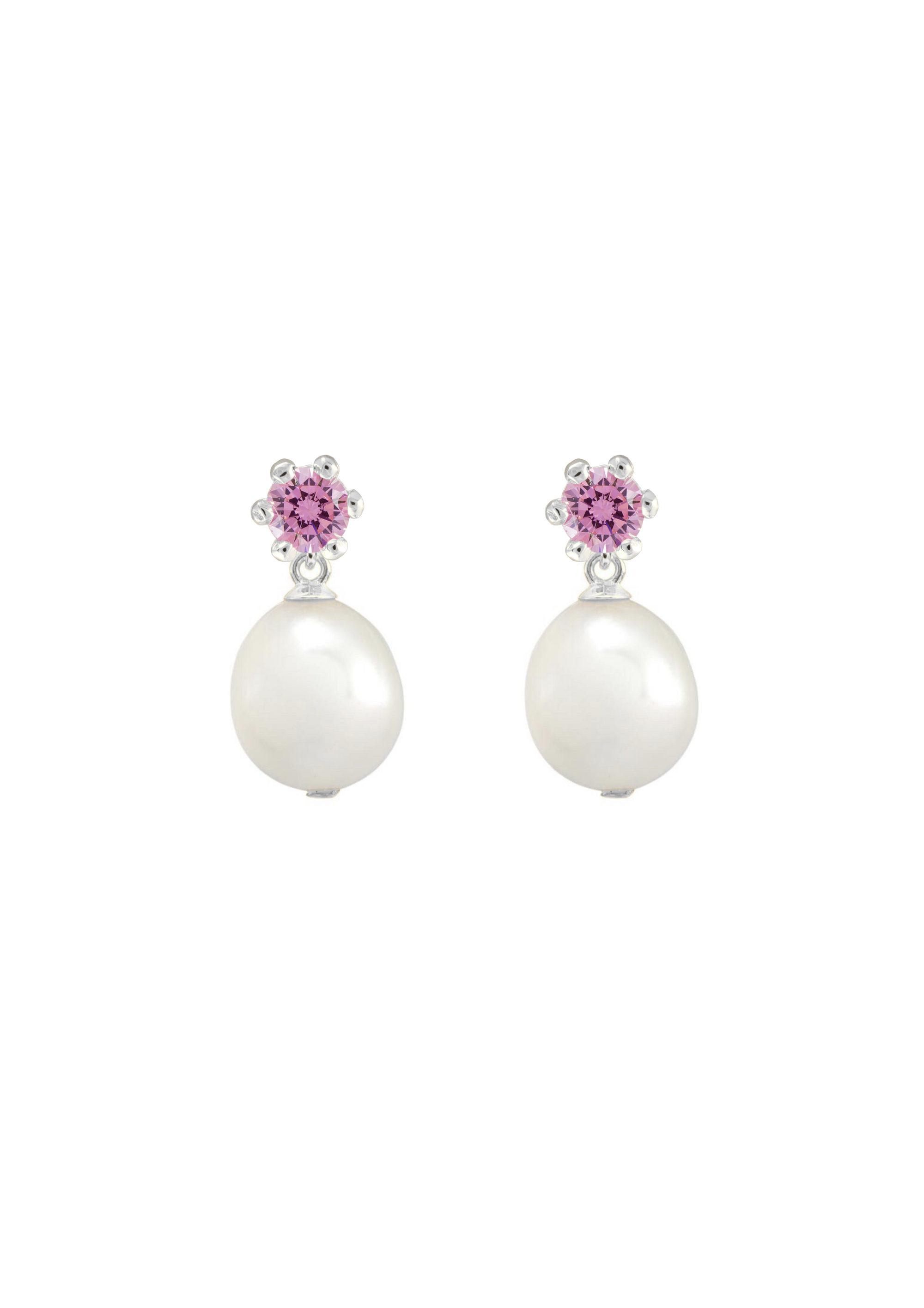 PEARLY WHITES EARRINGS SILVER