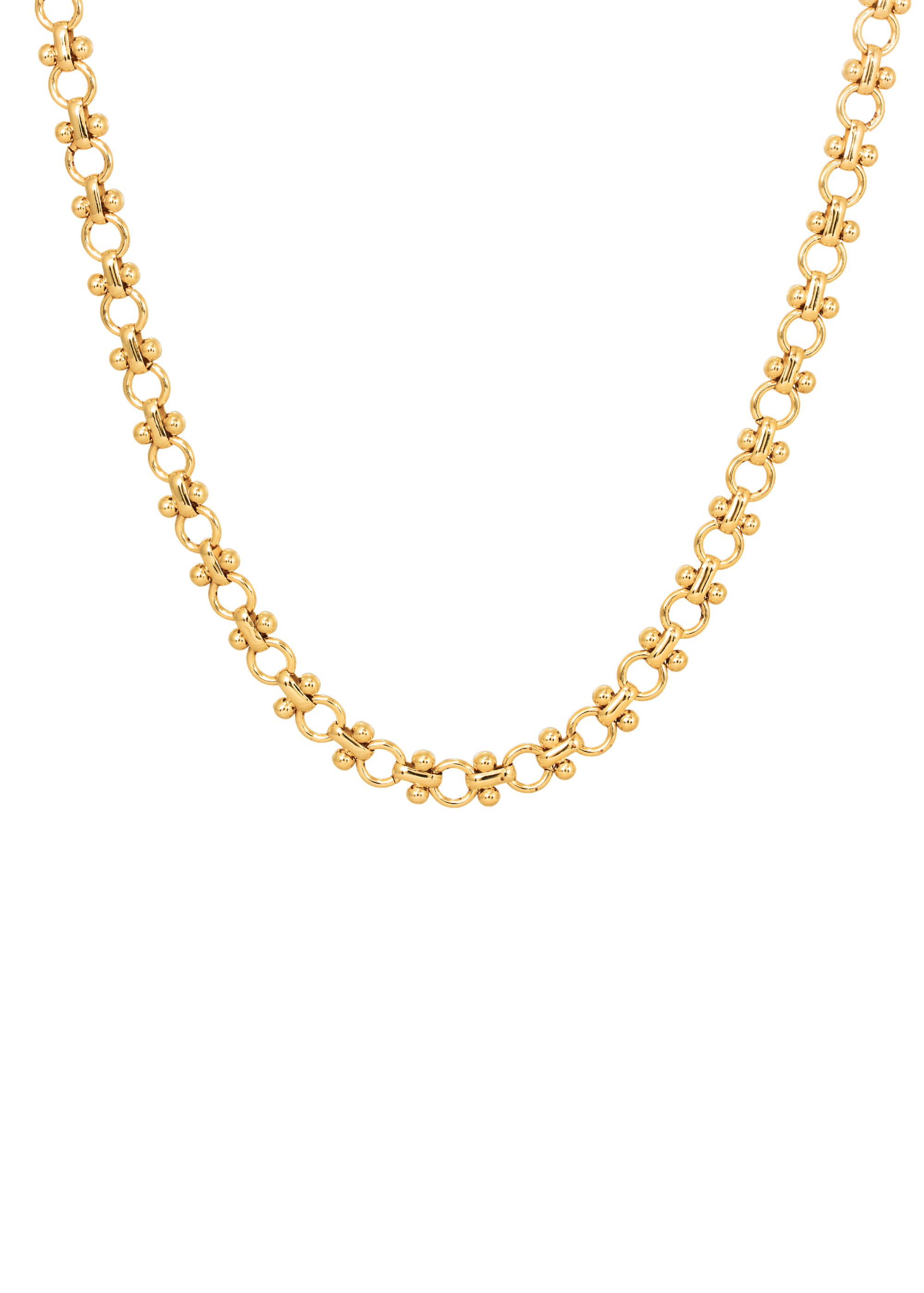 BALL AND CHAIN NECKLACE GOLD