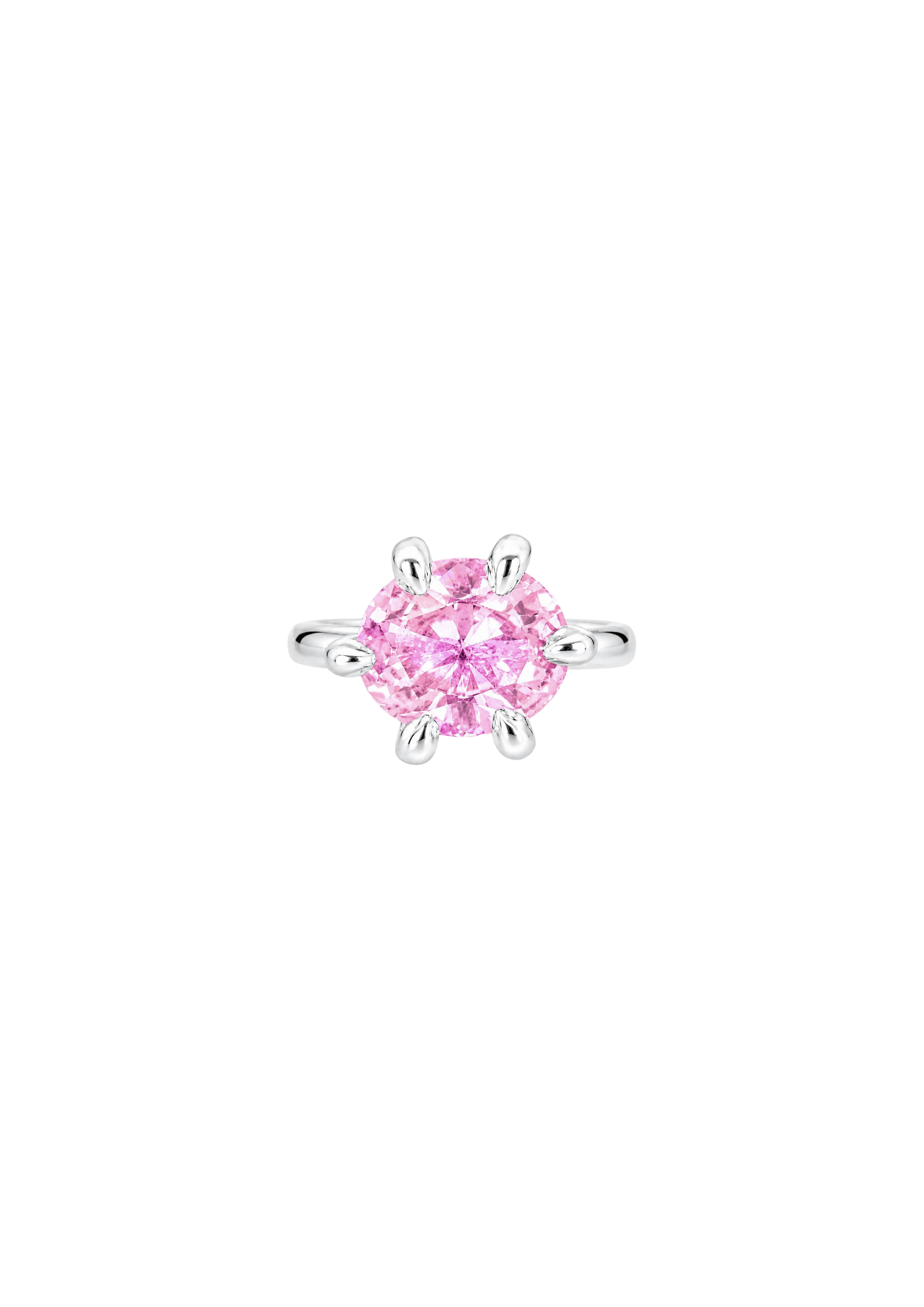 DIVA RING PINK SILVER