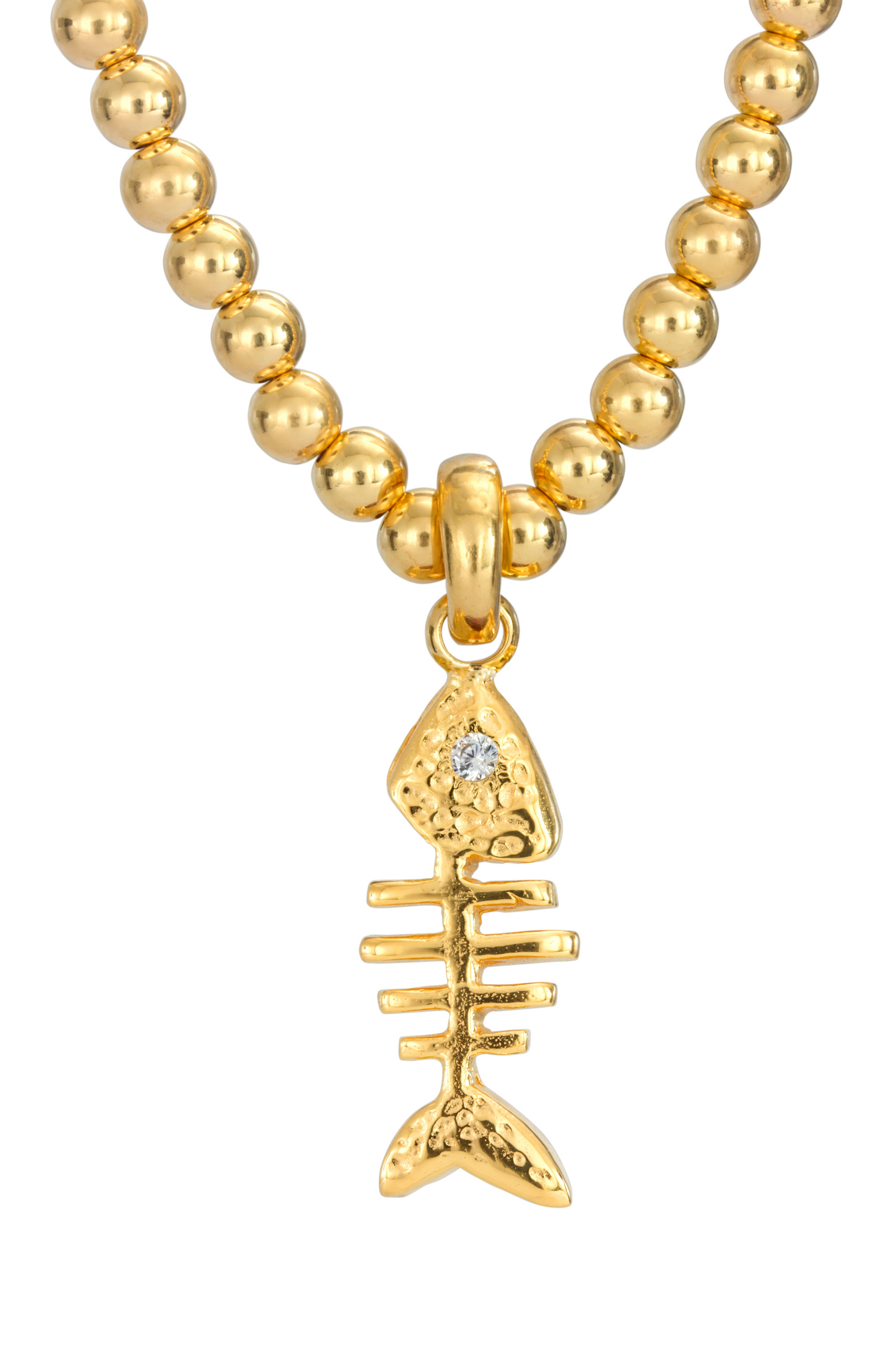 FISH BONE NECKLACE GOLD