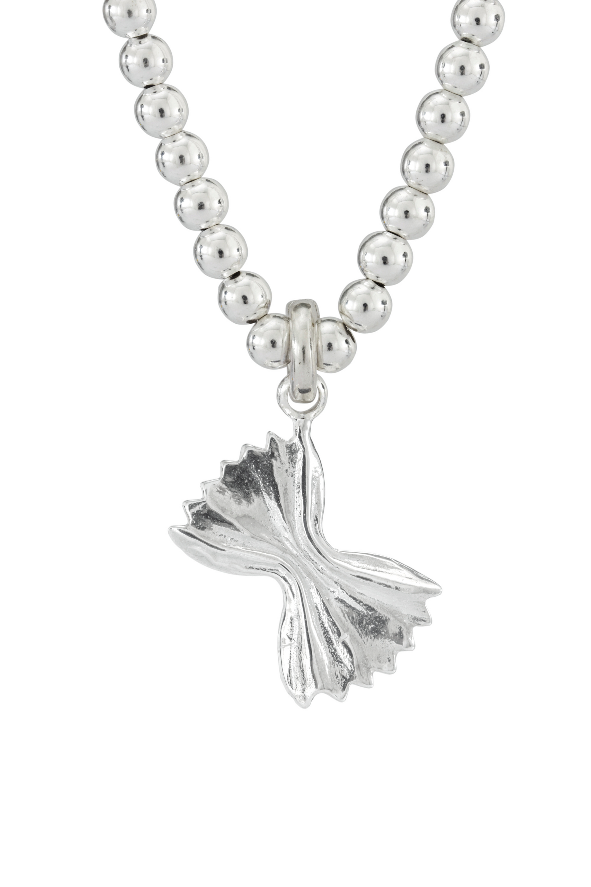 FARFALLE PASTA NECKLACE SILVER