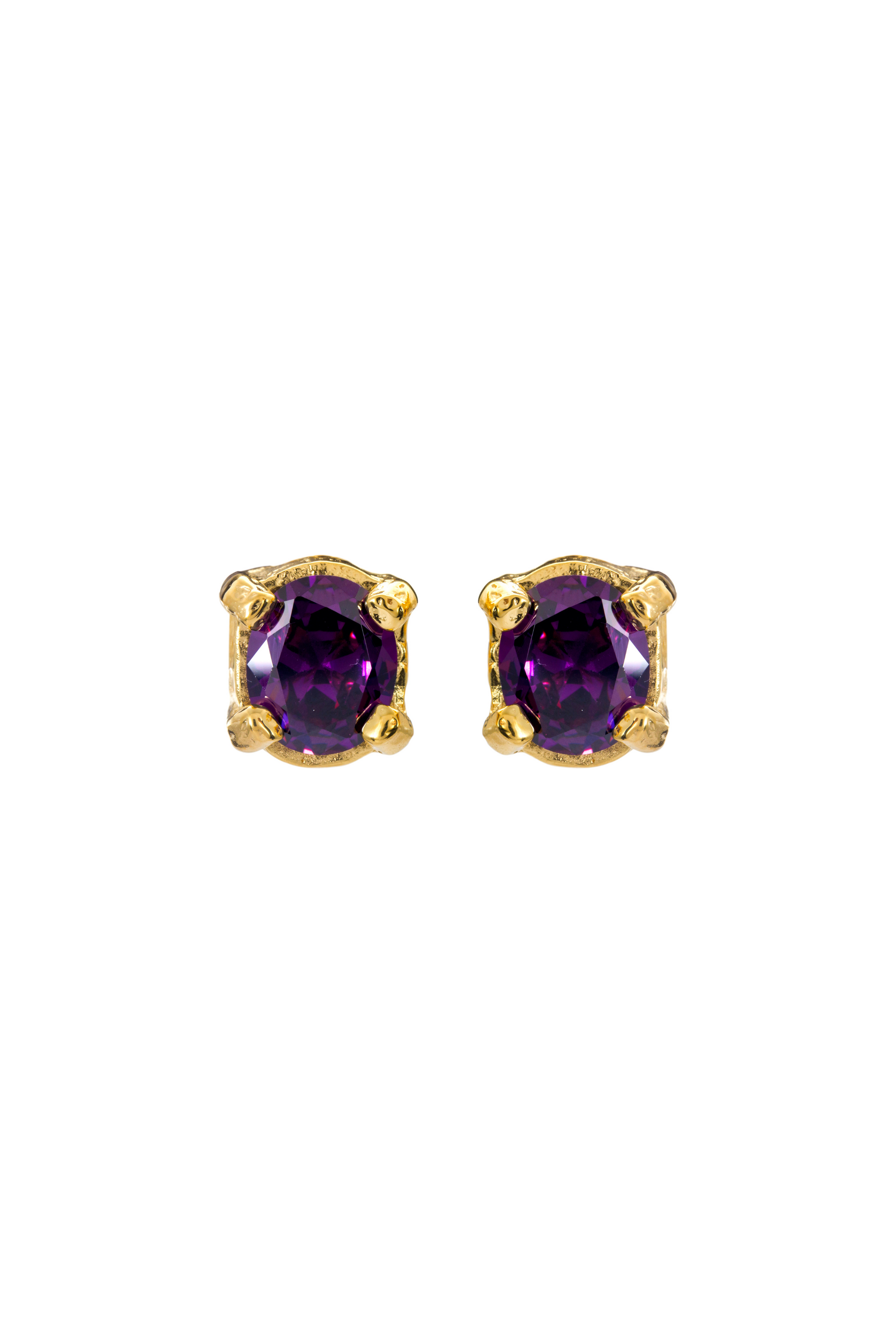 AMETHYST CHARMER EARRINGS GOLD