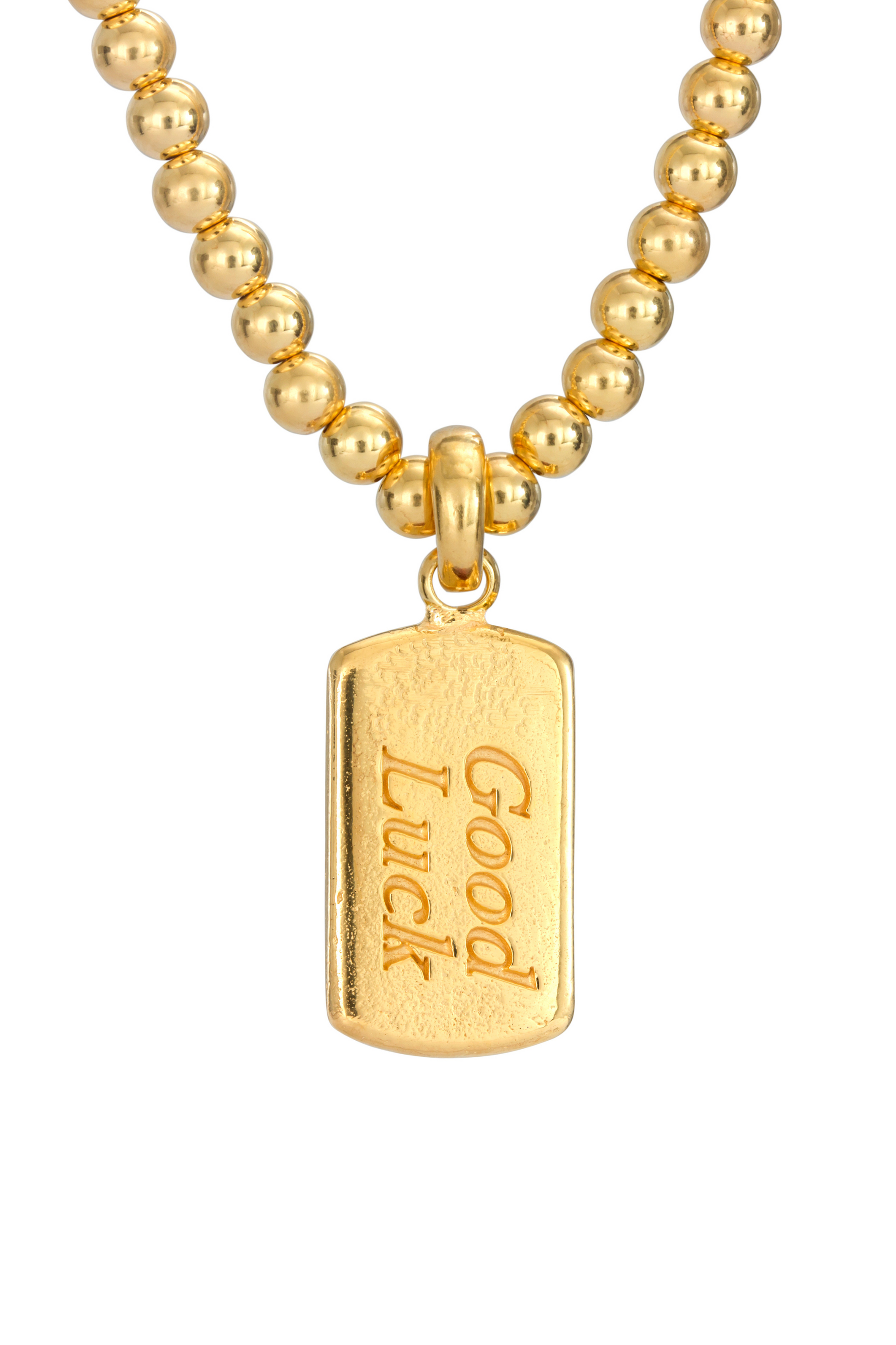 GOODLUCK TAG NECKLACE GOLD