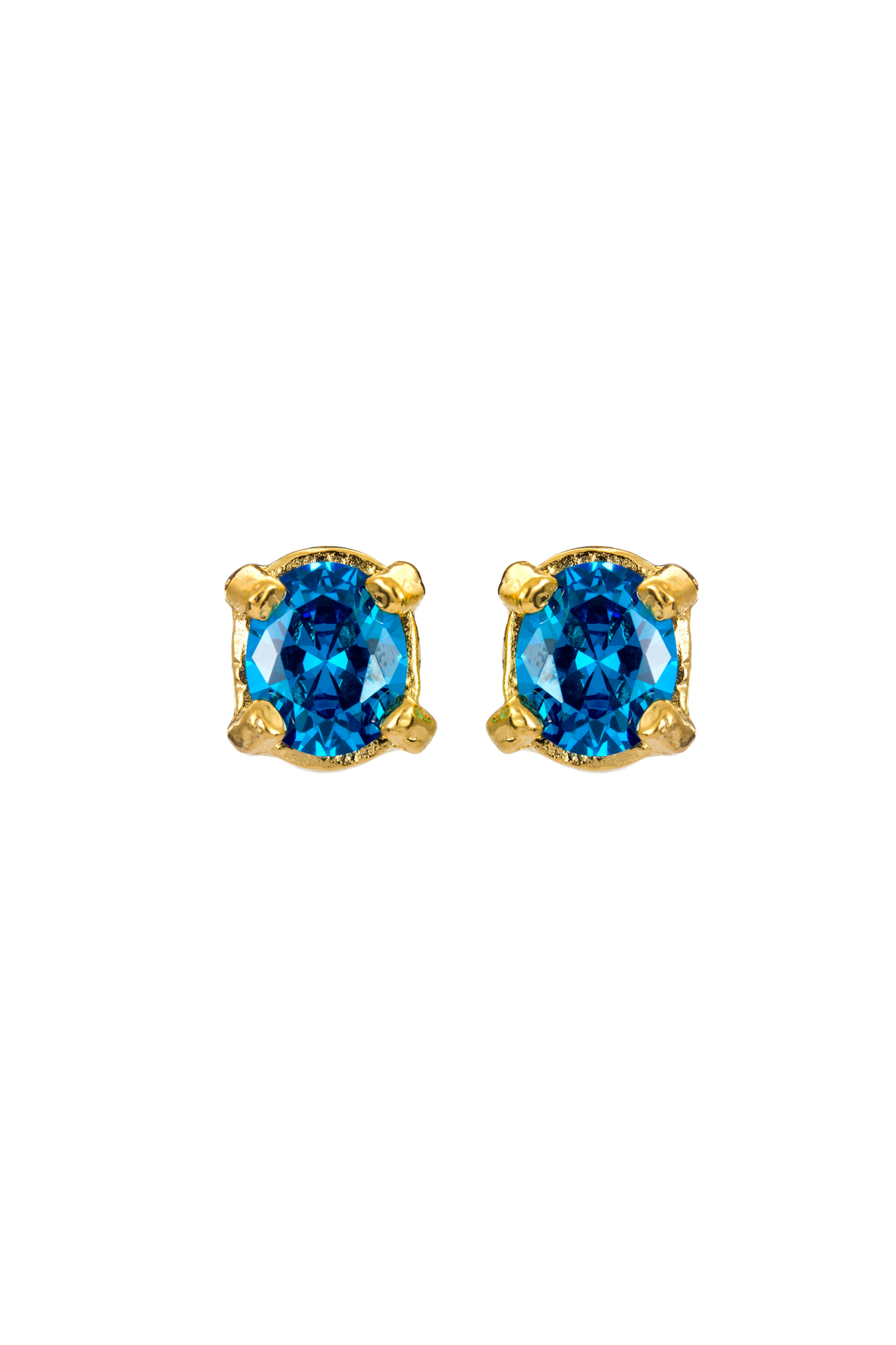 BLUE CHARMER EARRINGS GOLD