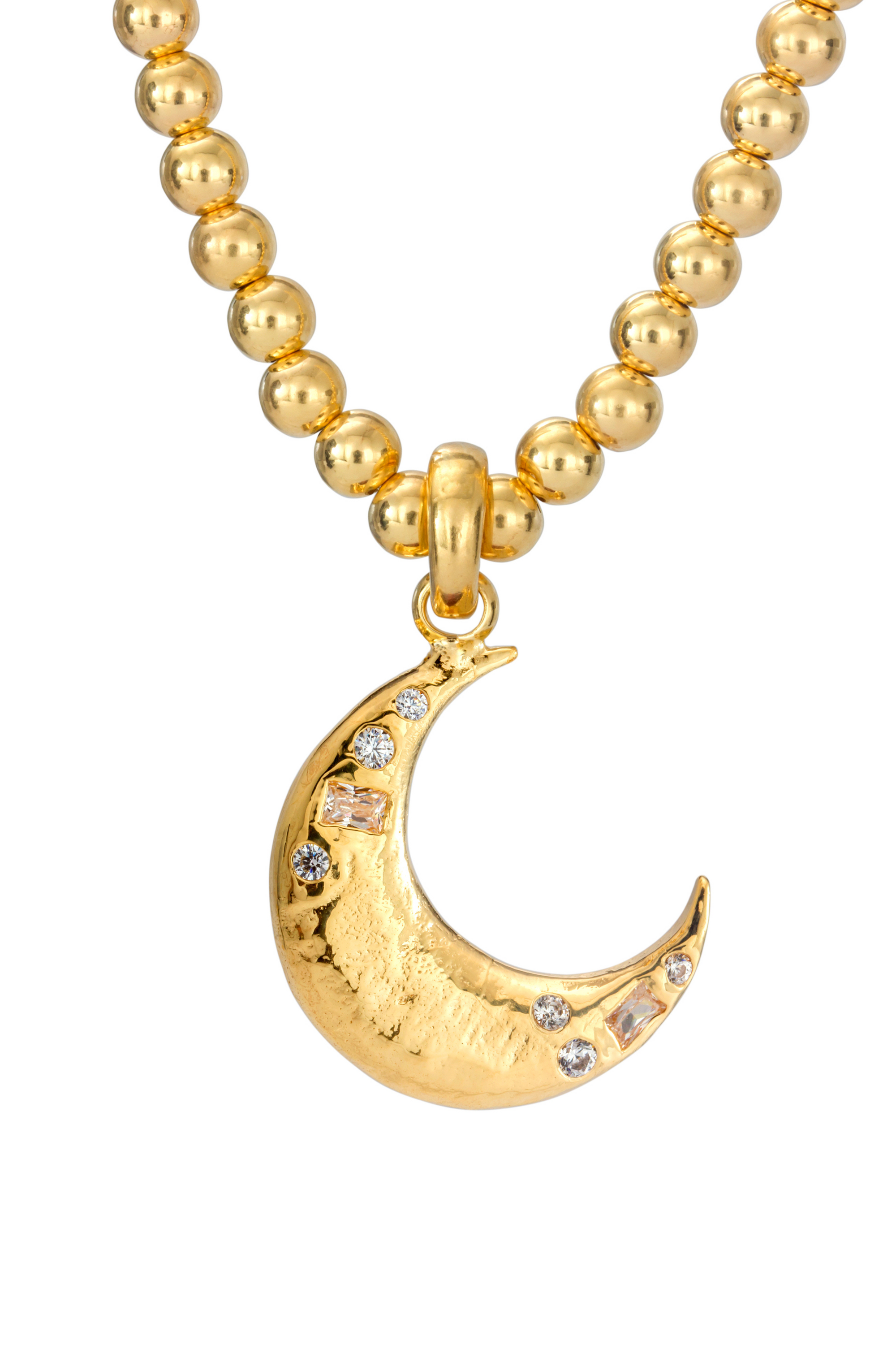 CRESCENT MOON NECKLACE GOLD