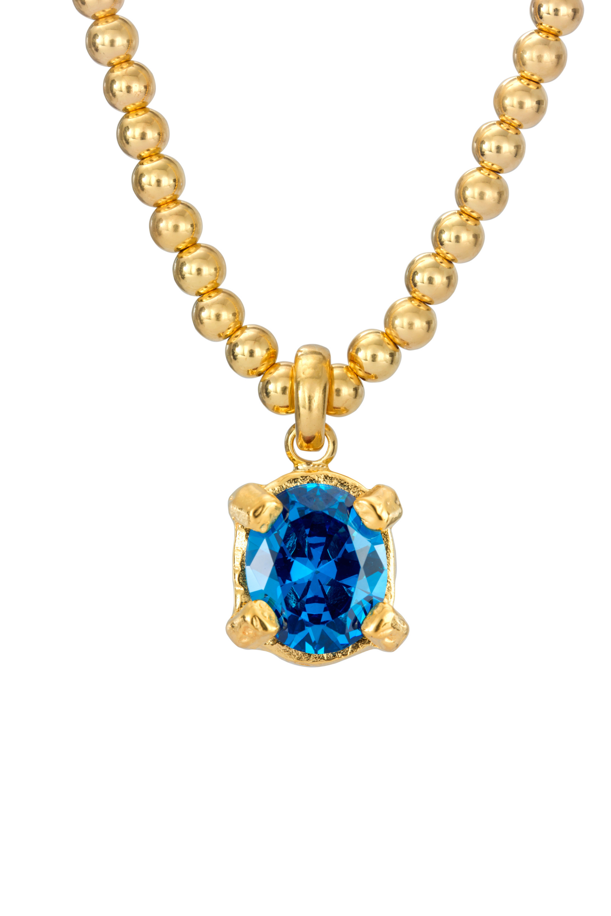 BLUE CHARMER NECKLACE GOLD