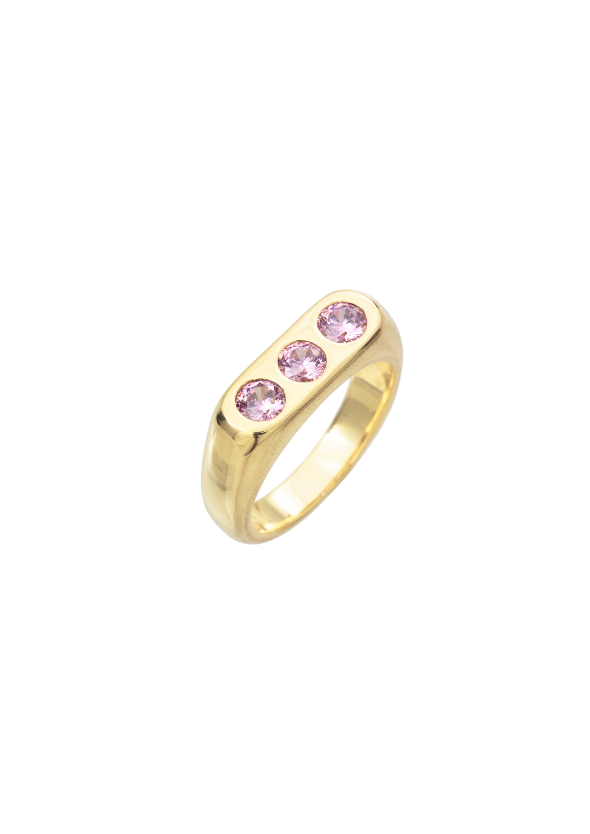PINK TRINITY RING GOLD