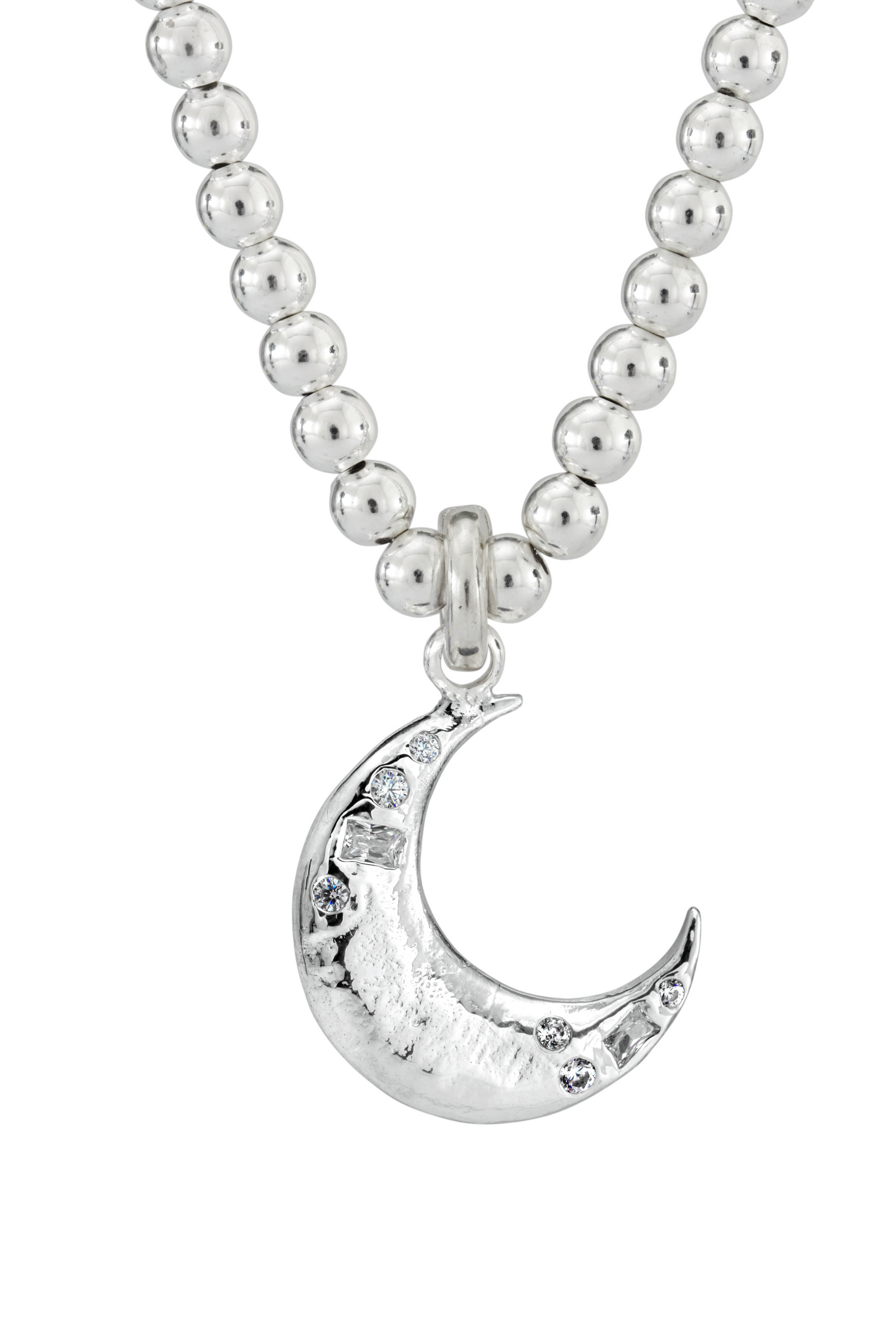 CRESCENT MOON NECKLACE SILVER