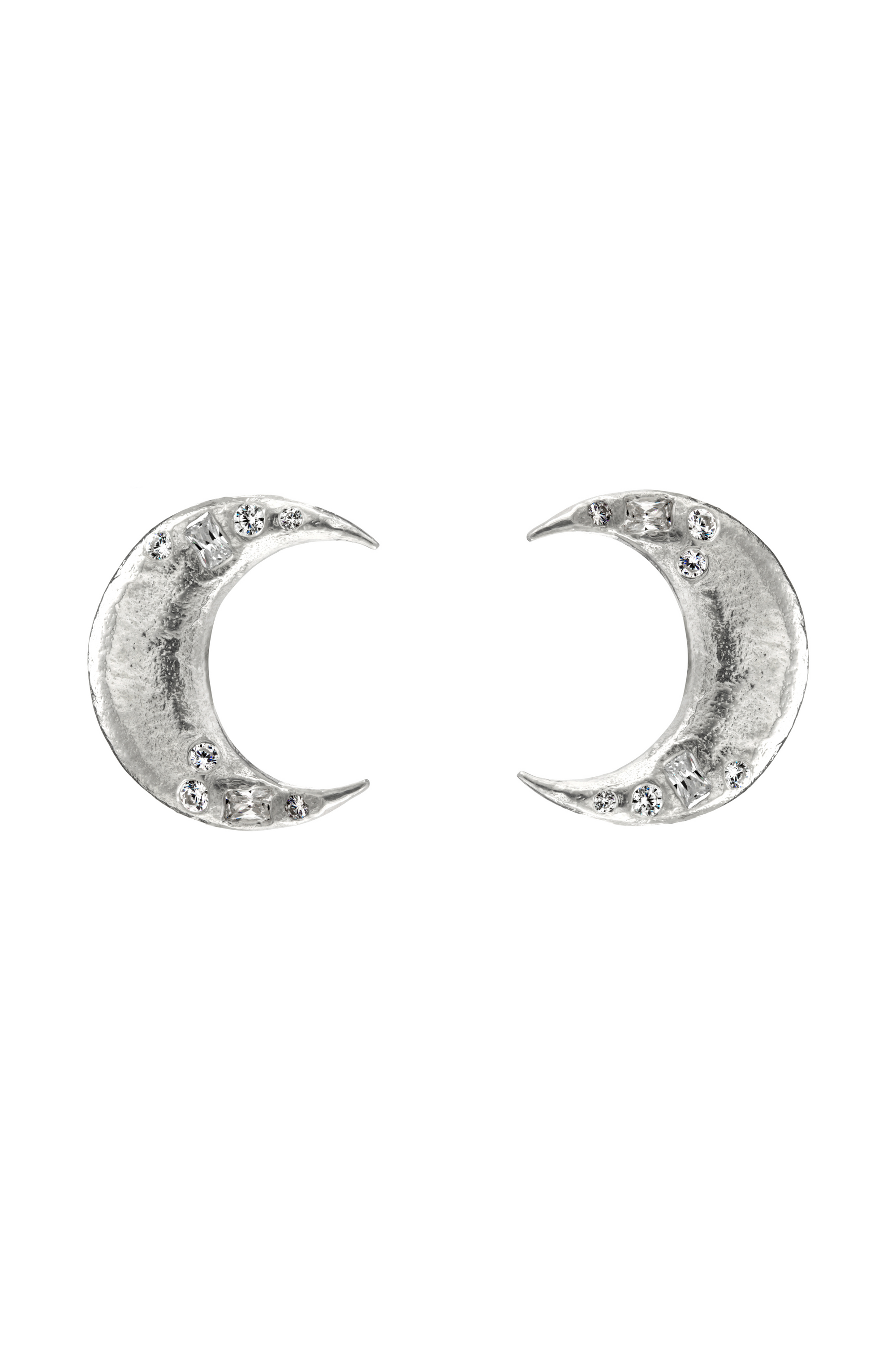 CRESCENT MOON EARRINGS SILVER