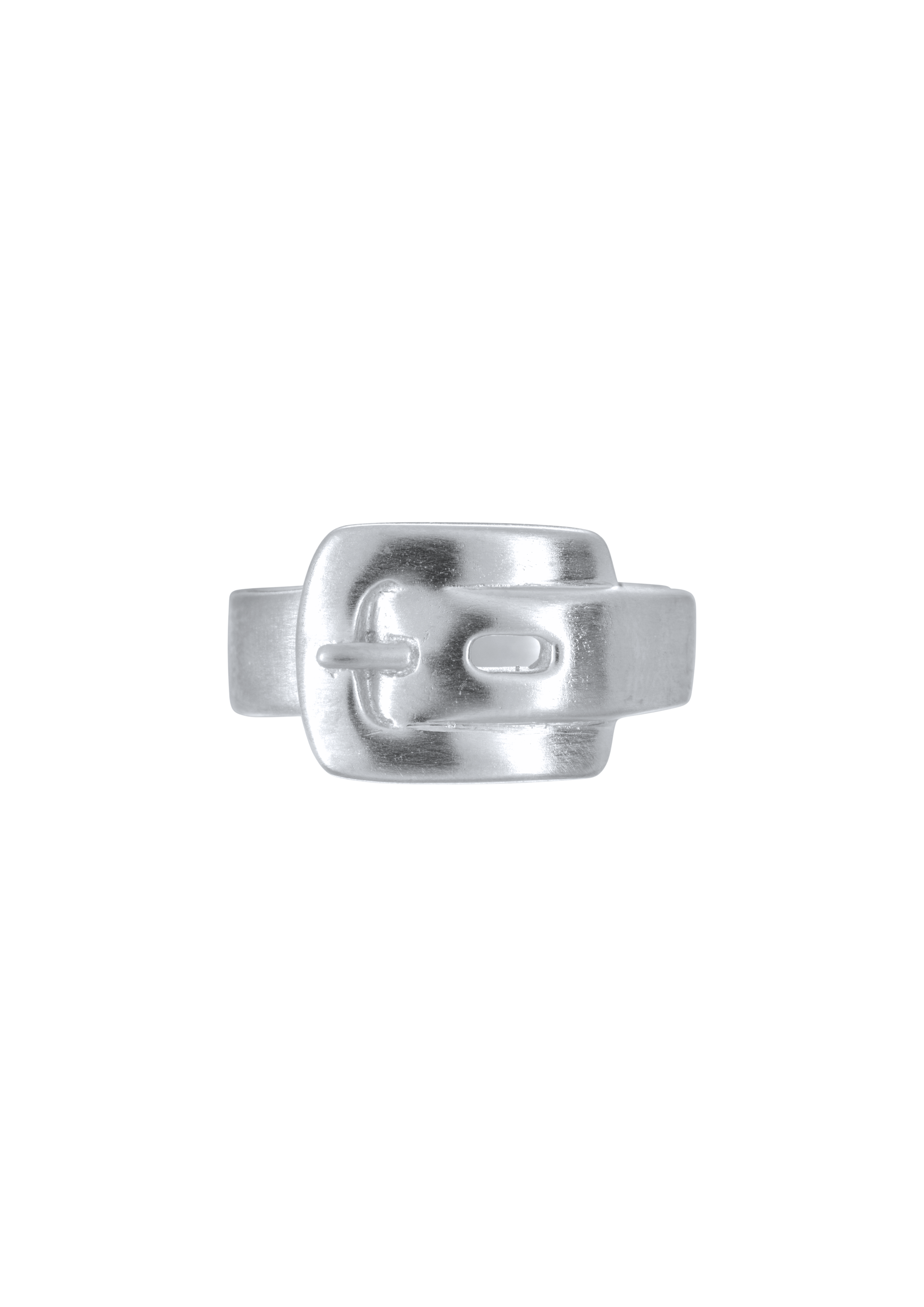 BIG BUCKLE RING SILVER