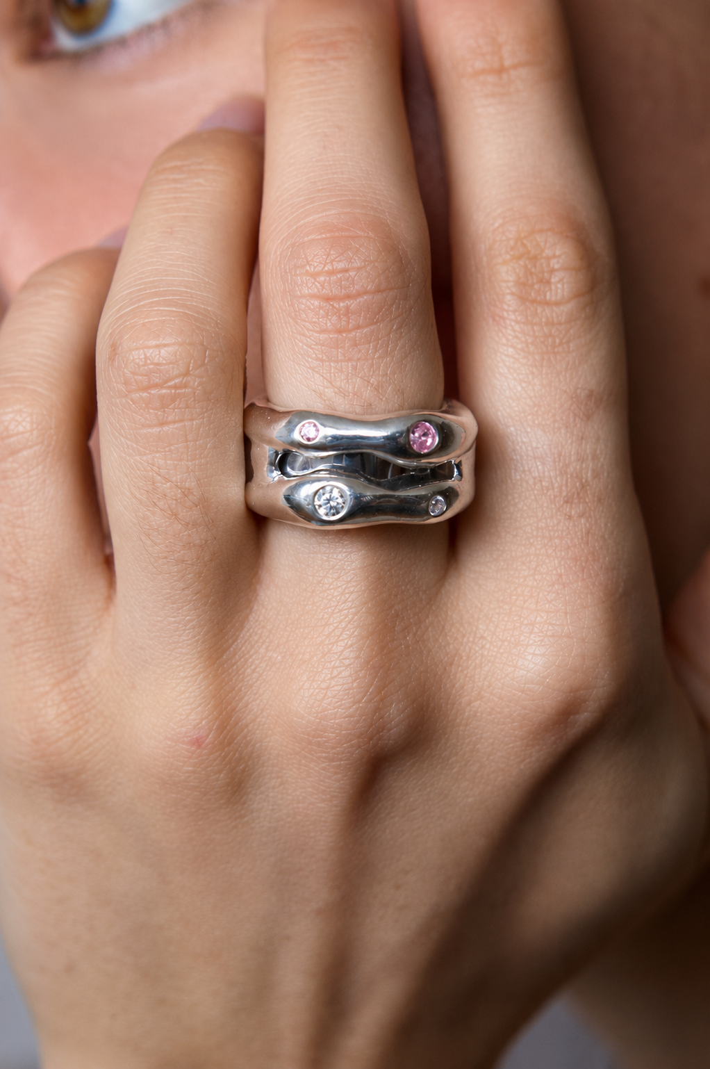 CELESTIAL SMART RING COVER SILVER