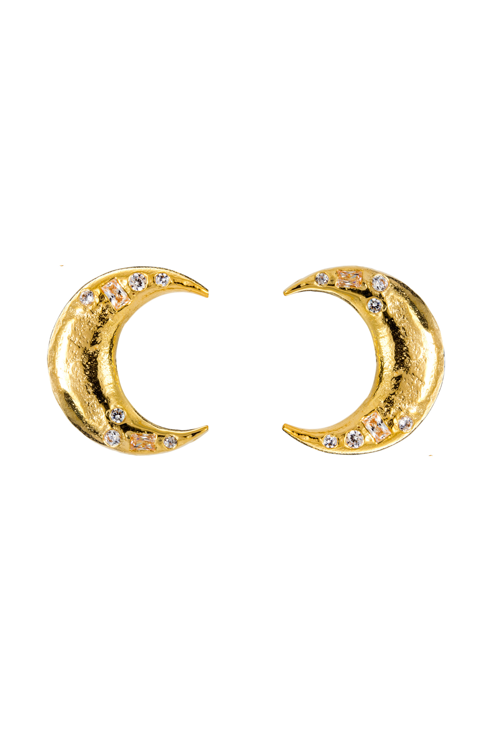 CRESCENT MOON EARRINGS GOLD