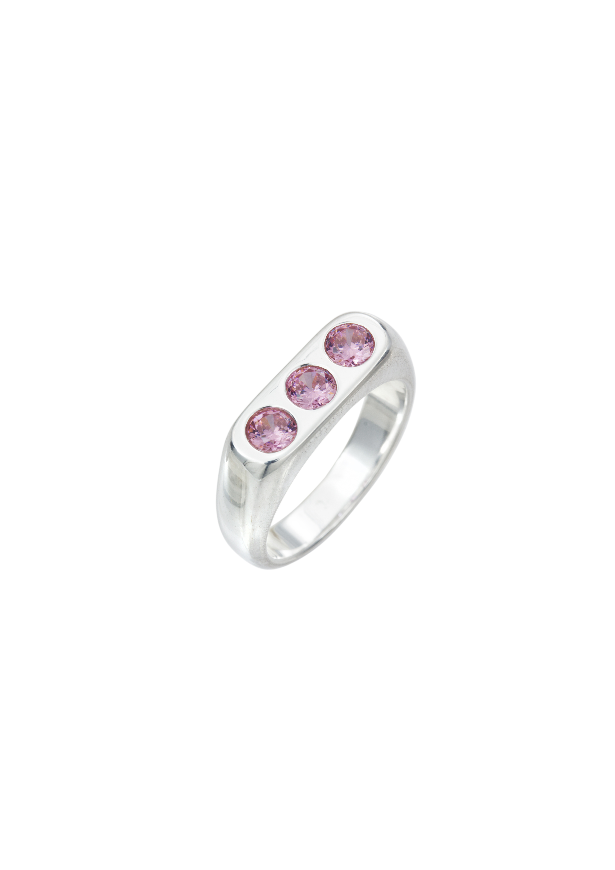 PINK TRINITY RING SILVER
