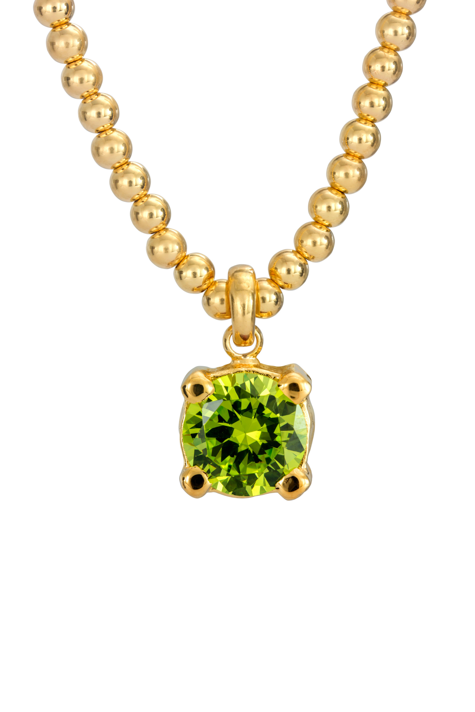 GREEN CHARMER NECKLACE GOLD