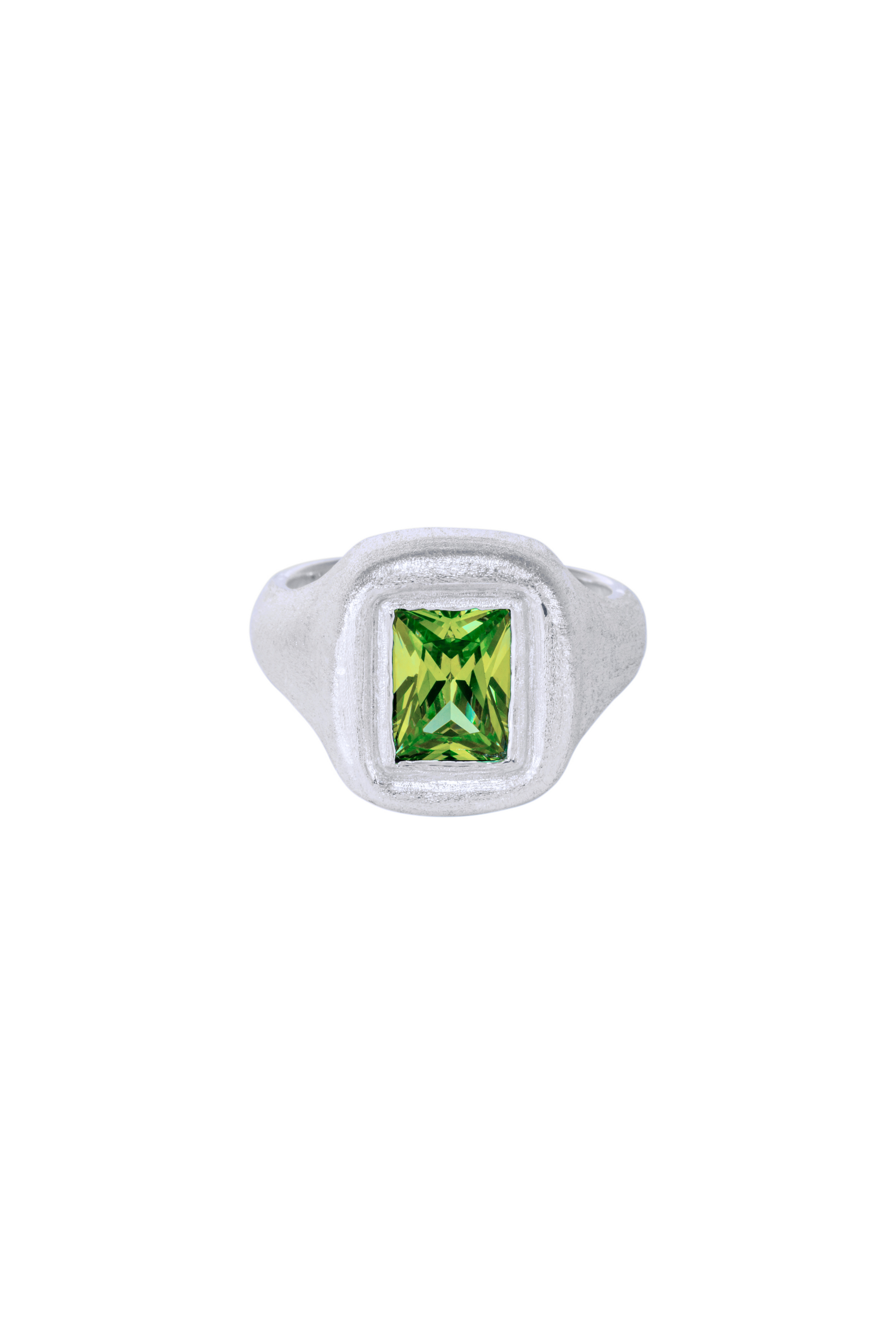MOSHI MOSHI GREEN RING SILVER
