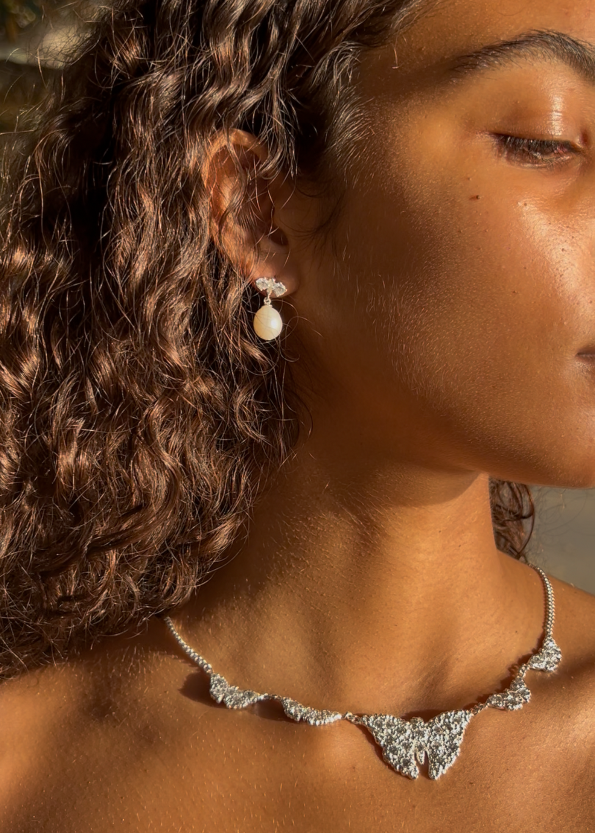 TWIN PEARL EARRINGS SILVER