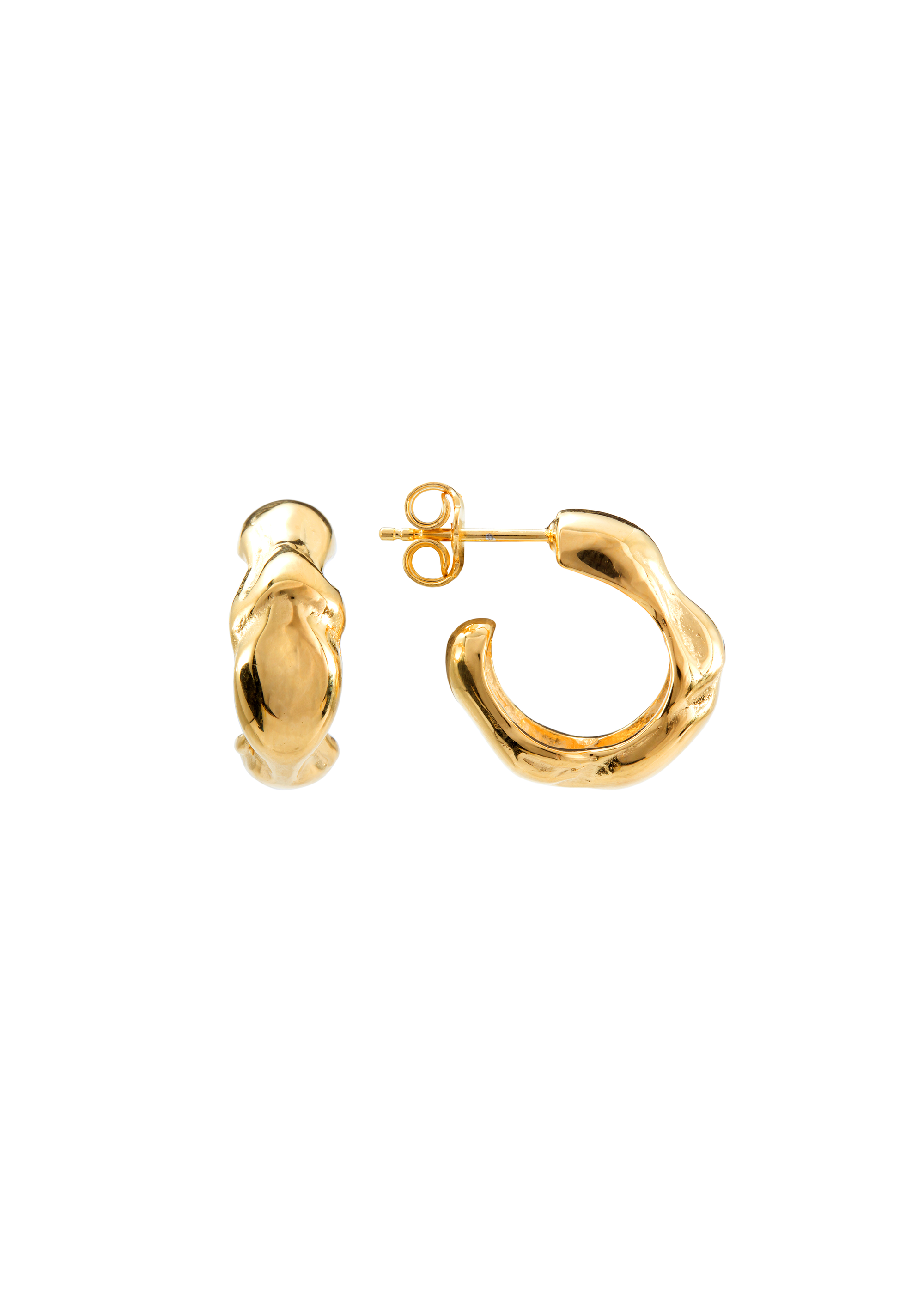 ARCHER EARRINGS GOLD 18mm SUNDAY STEPHENS