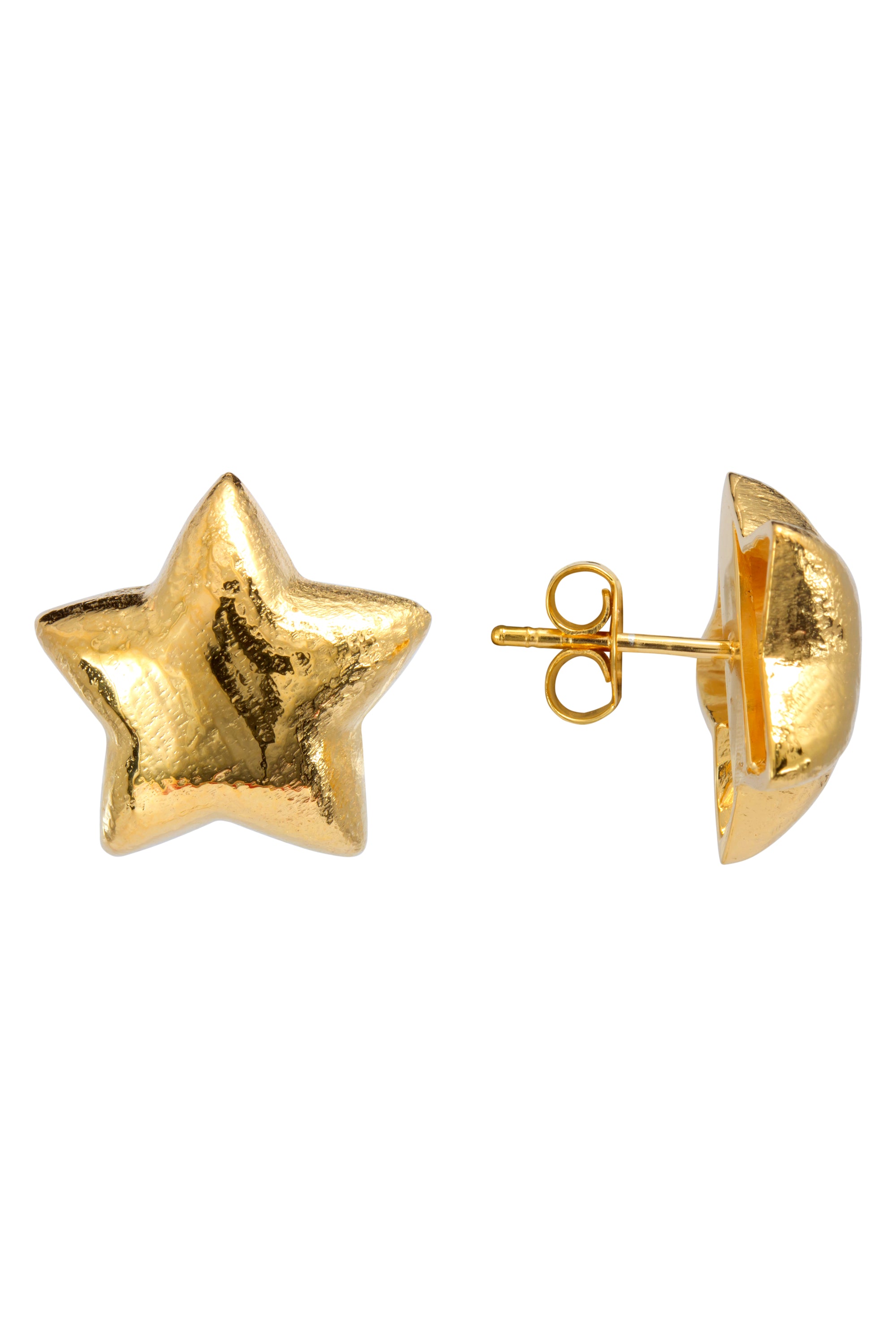 FROSTED STAR EARRINGS GOLD