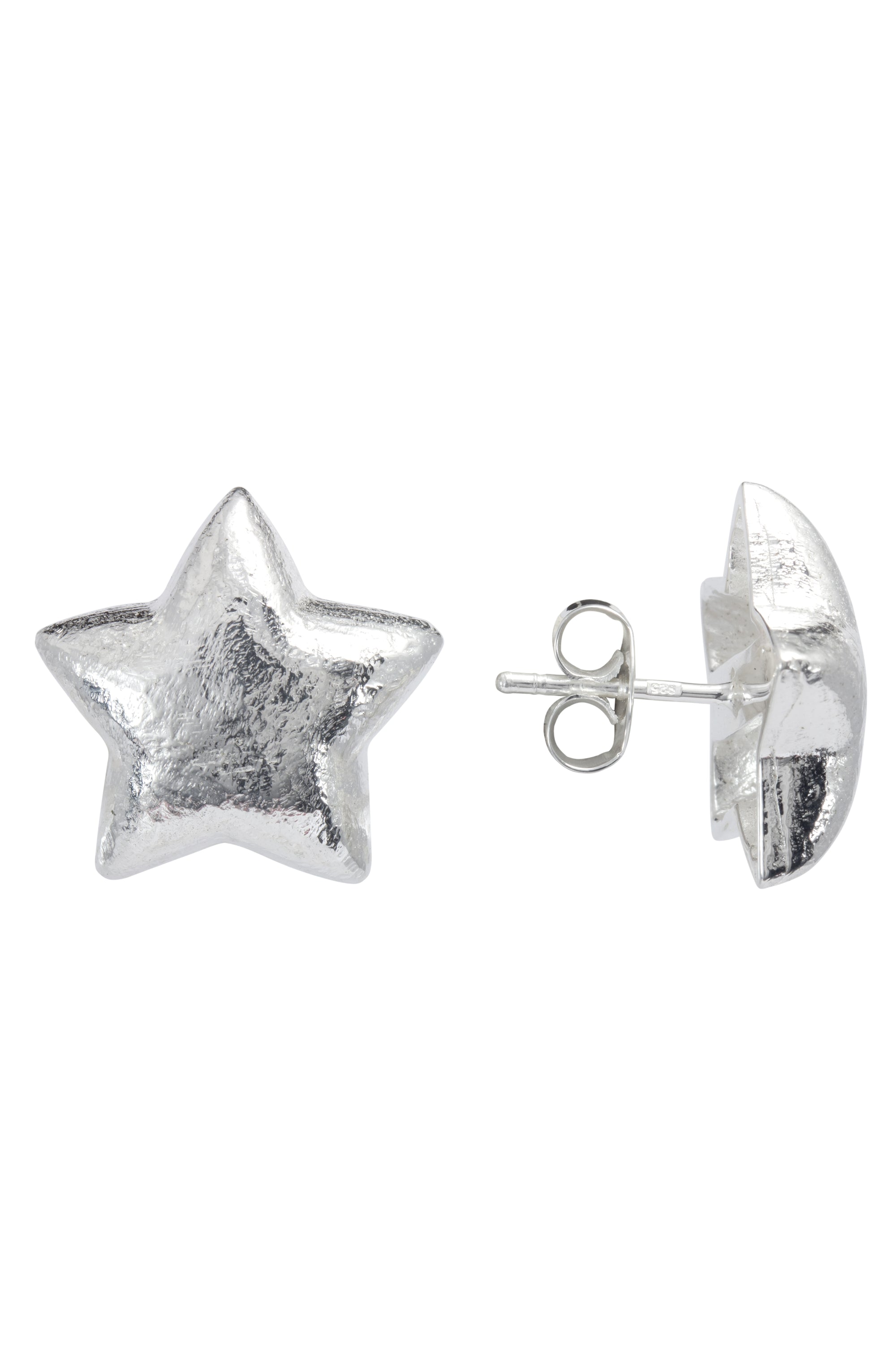 FROSTED STAR EARRINGS SILVER