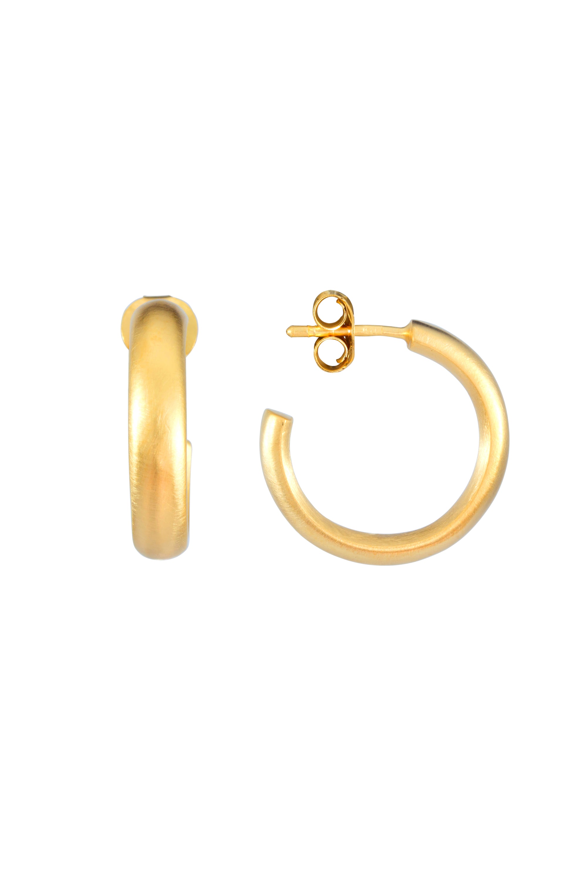 FROSTED HOOP SMALL GOLD