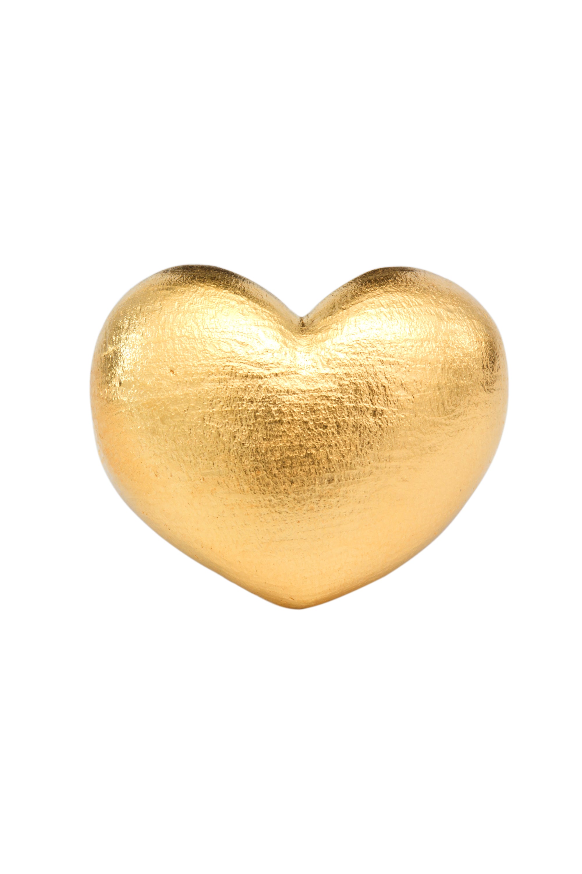 FROSTED HEART GOLD RING