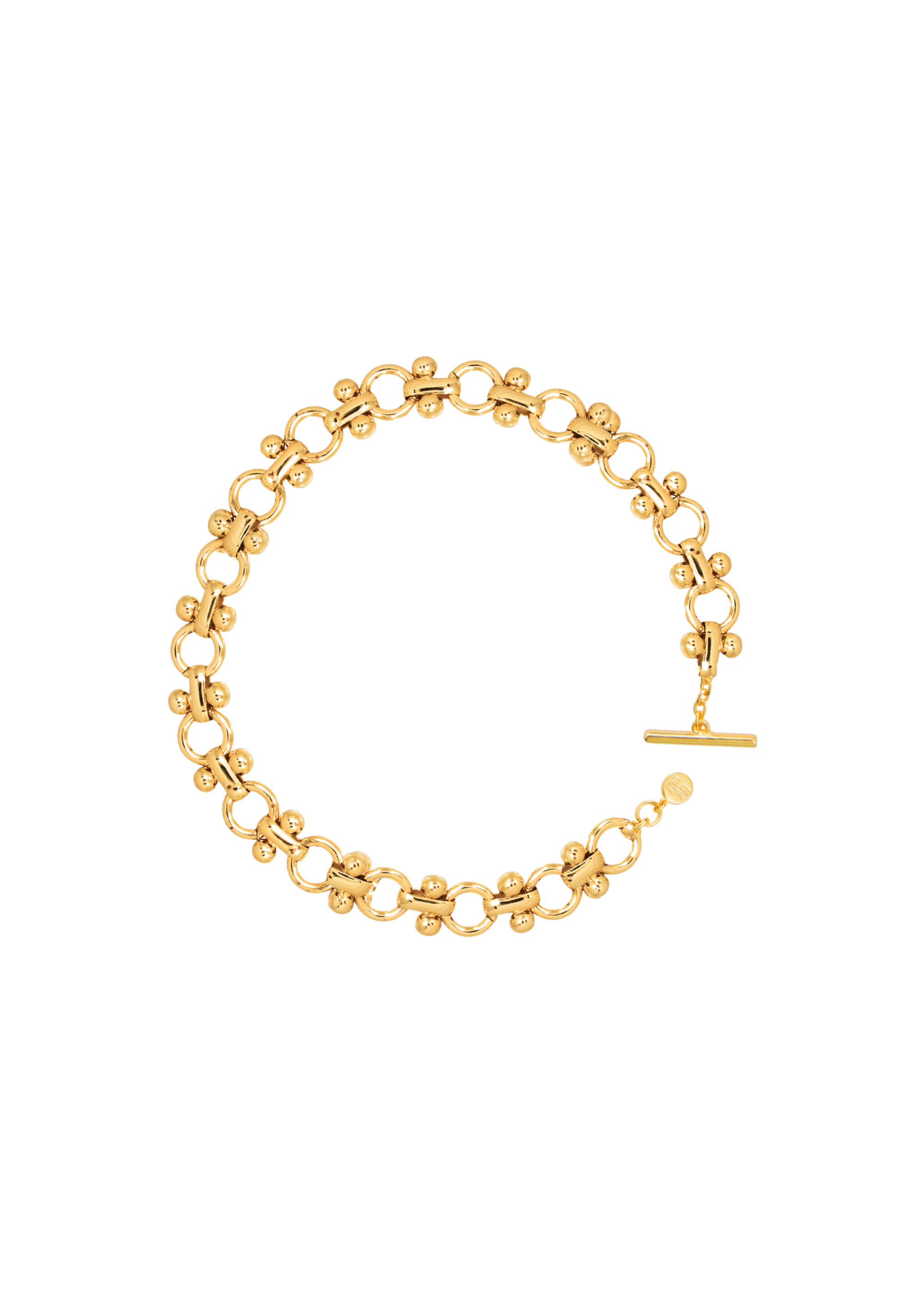 BALL AND CHAIN BRACELET GOLD