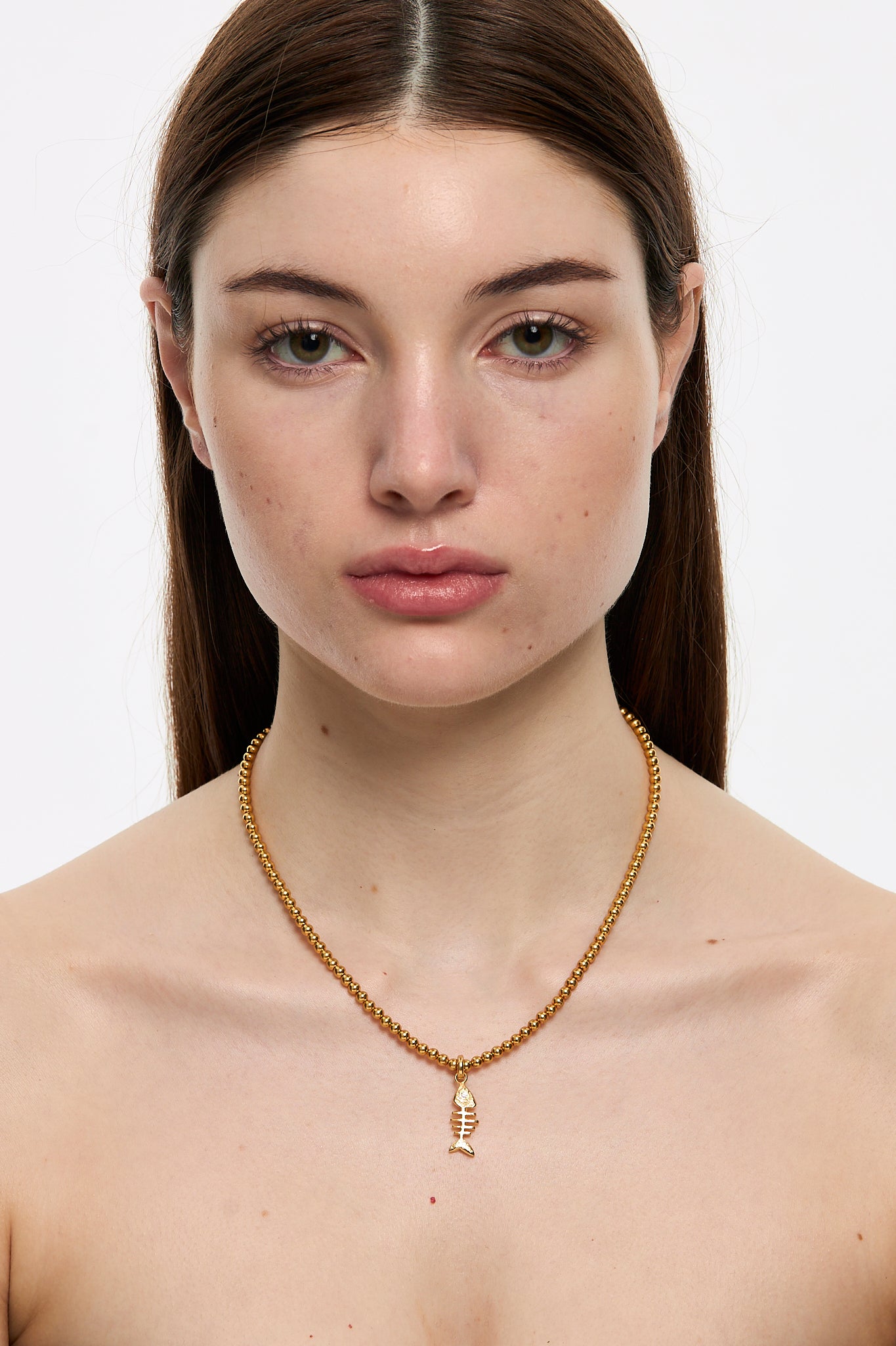 FISH BONE NECKLACE GOLD