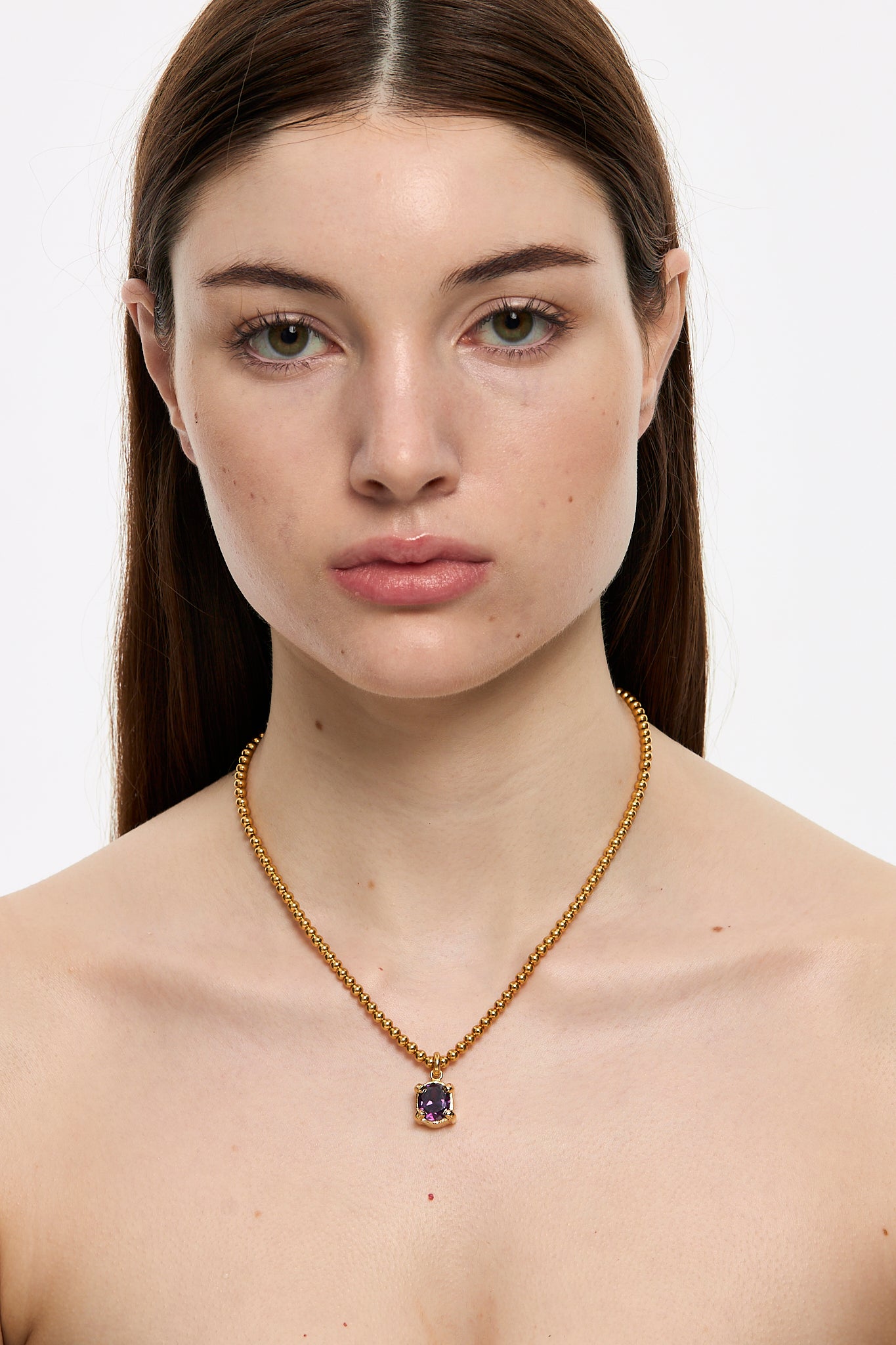 AMETHYST CHARMER NECKLACE GOLD