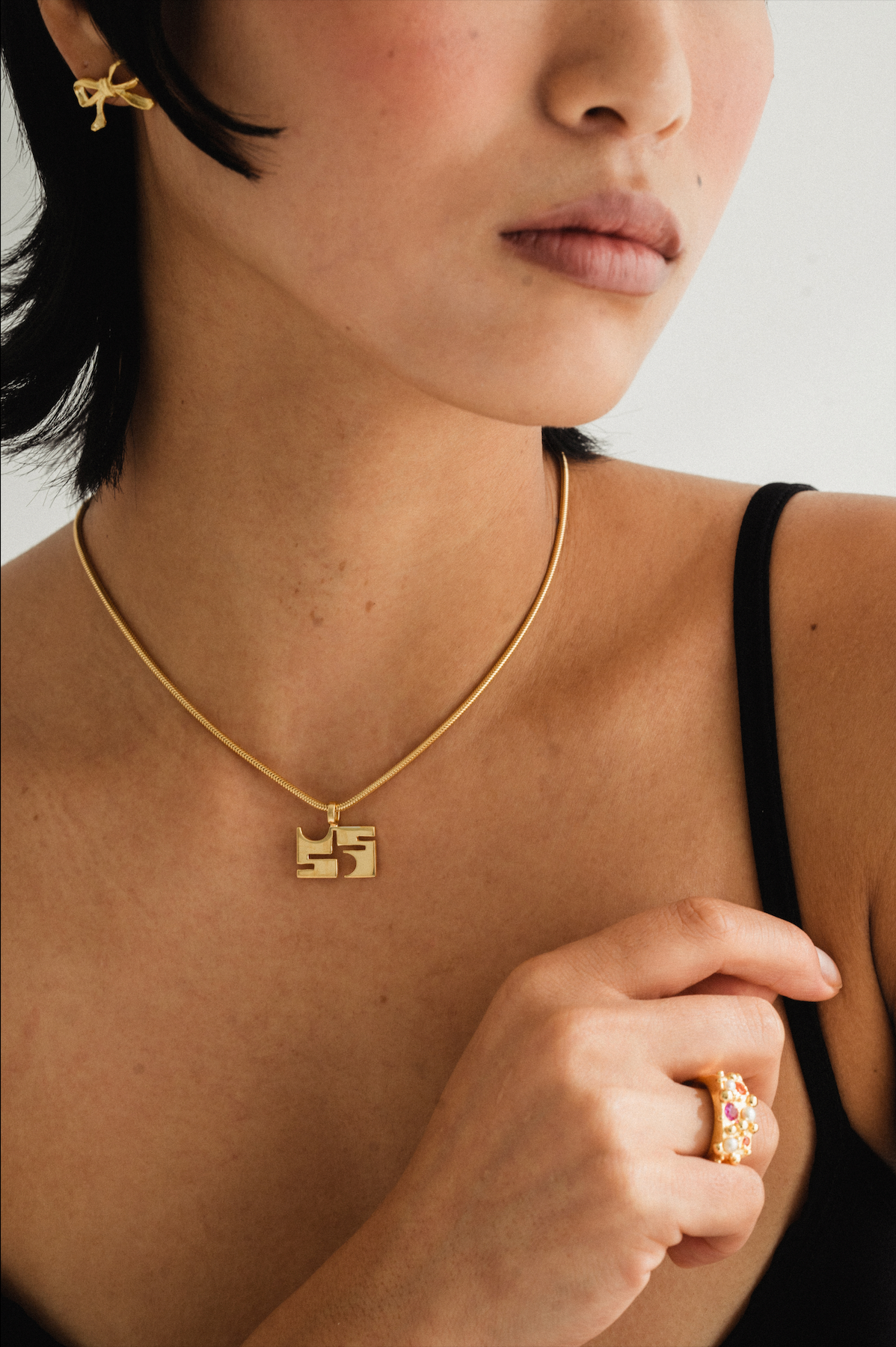 SS SIGNET NECKLACE GOLD