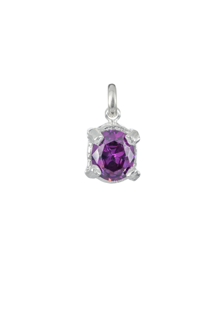 AMETHYST CHARMER PENDANT SILVER