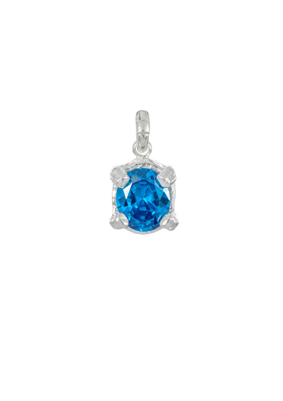 BLUE CHARMER PENDANT SILVER