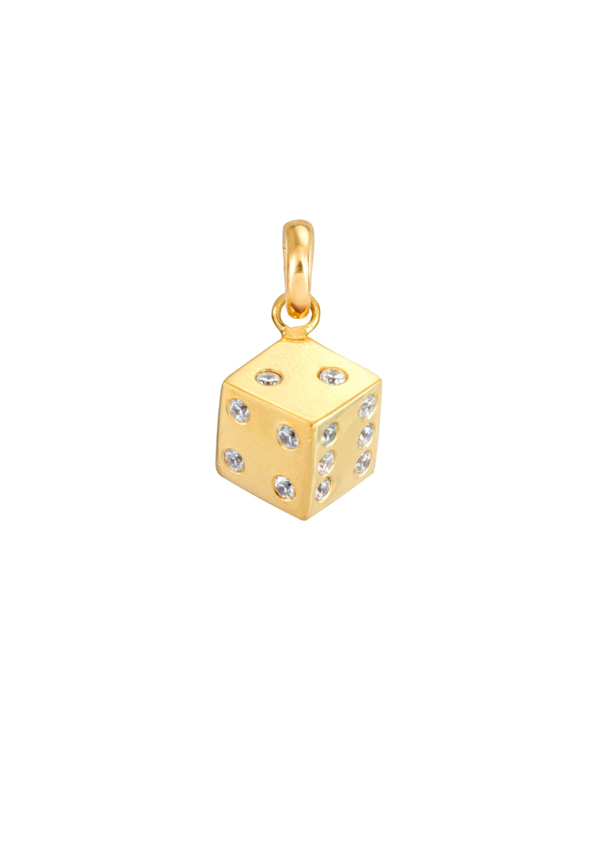DICE PENDANT GOLD