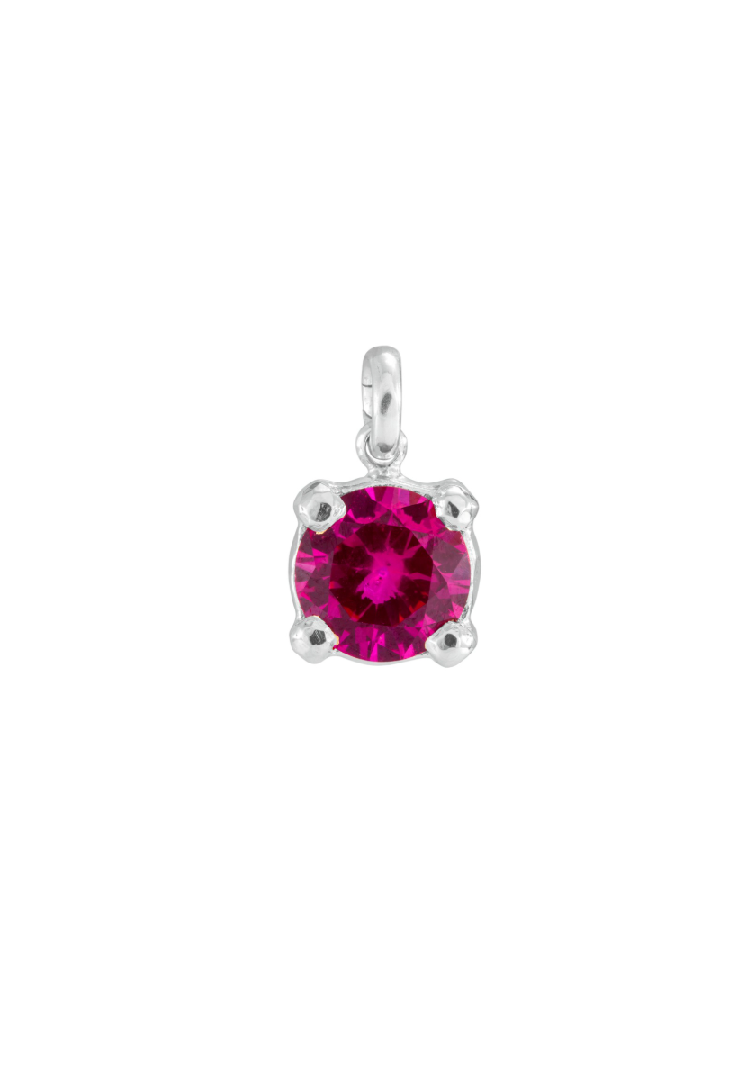 PINK CHARMER PENDANT SILVER