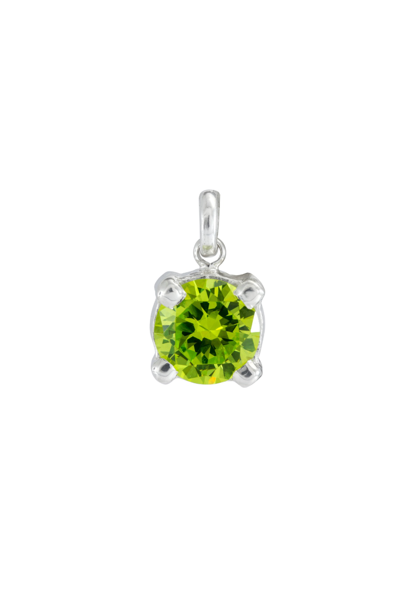 GREEN CHARMER PENDANT SILVER