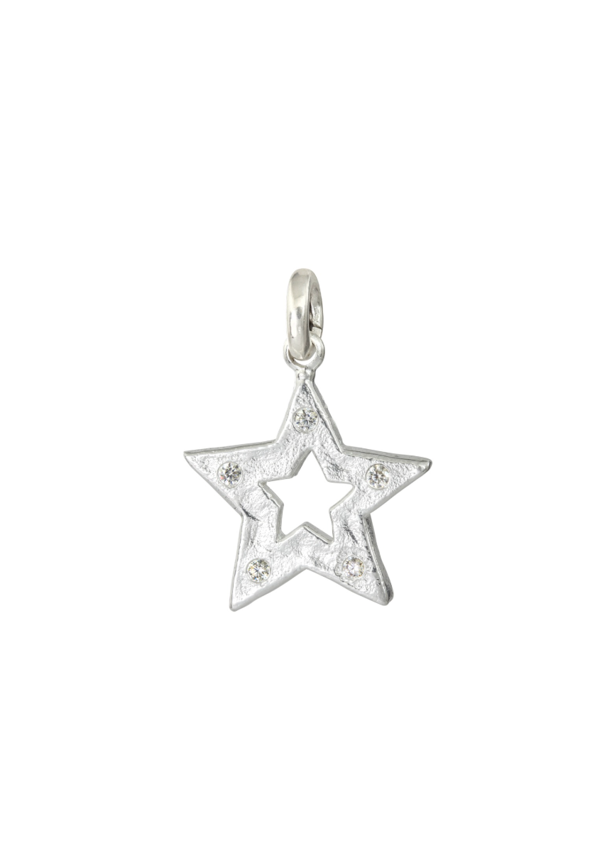 STUDDED STAR PENDANT SILVER