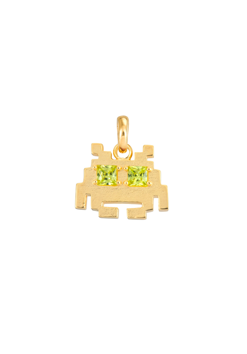 PIXEL ROBOT PENDANT GOLD