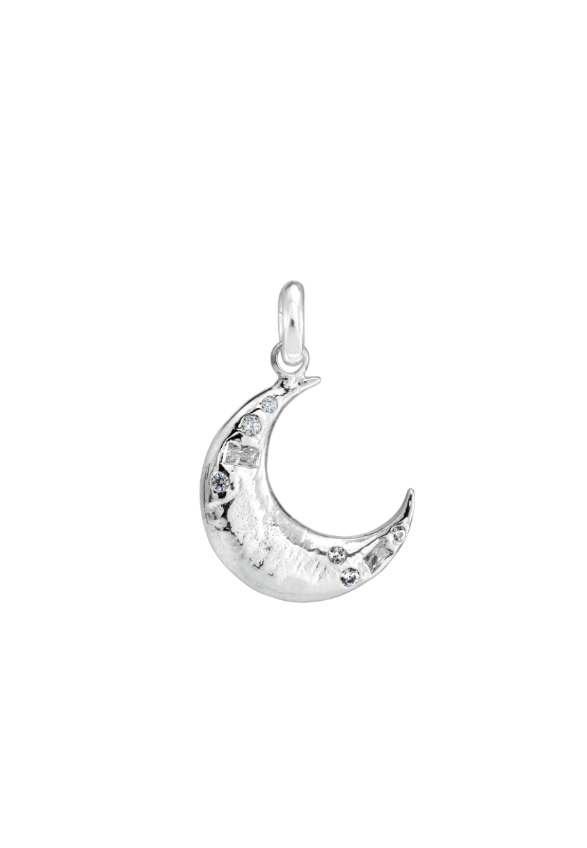 CRESCENT MOON PENDANT SILVER