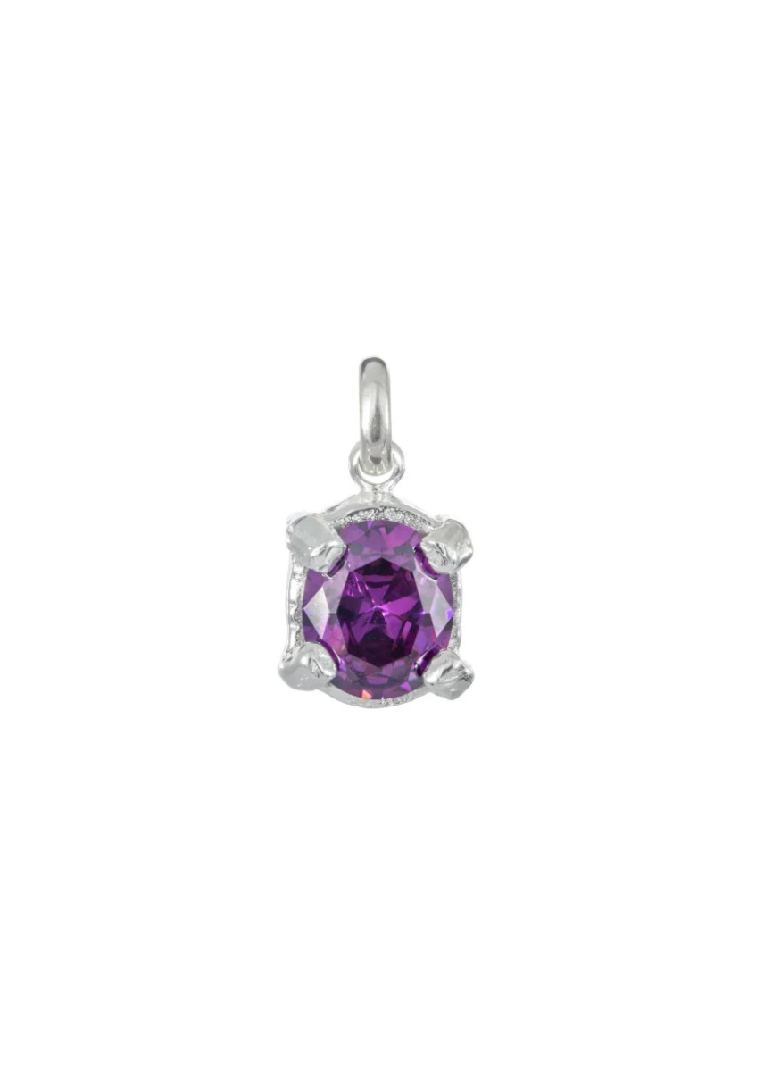 AMETHYST CHARMER PENDANT SILVER