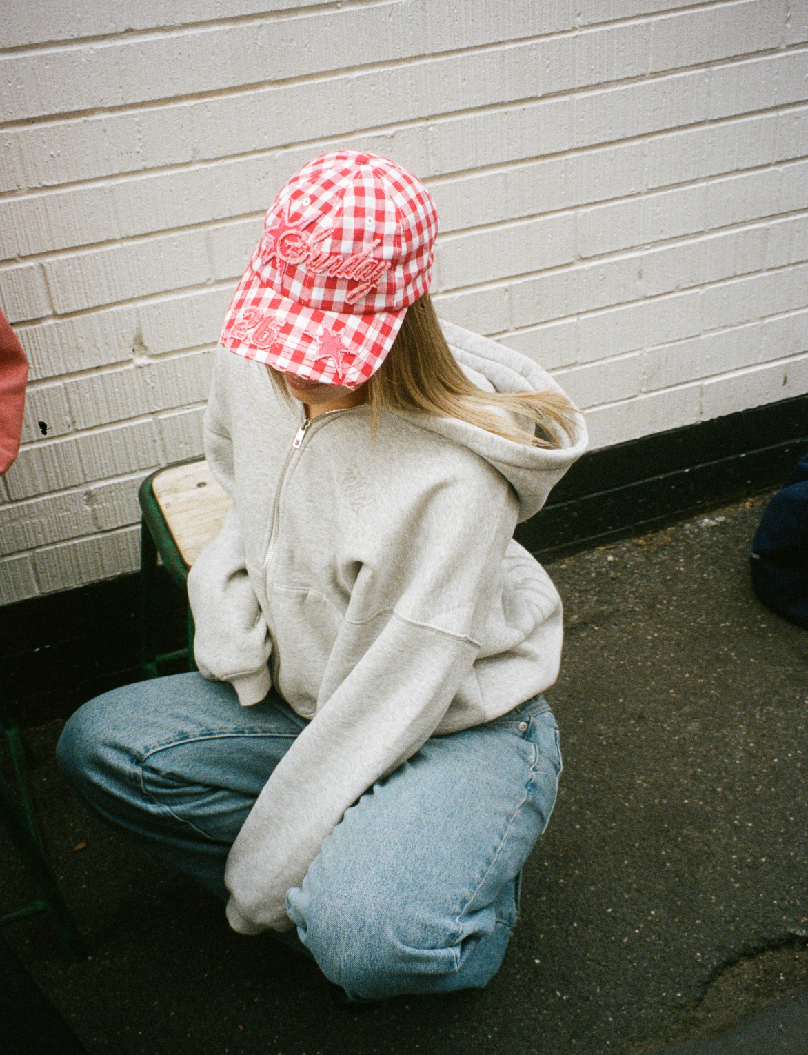 SUNDAY HAT RED GINGHAM