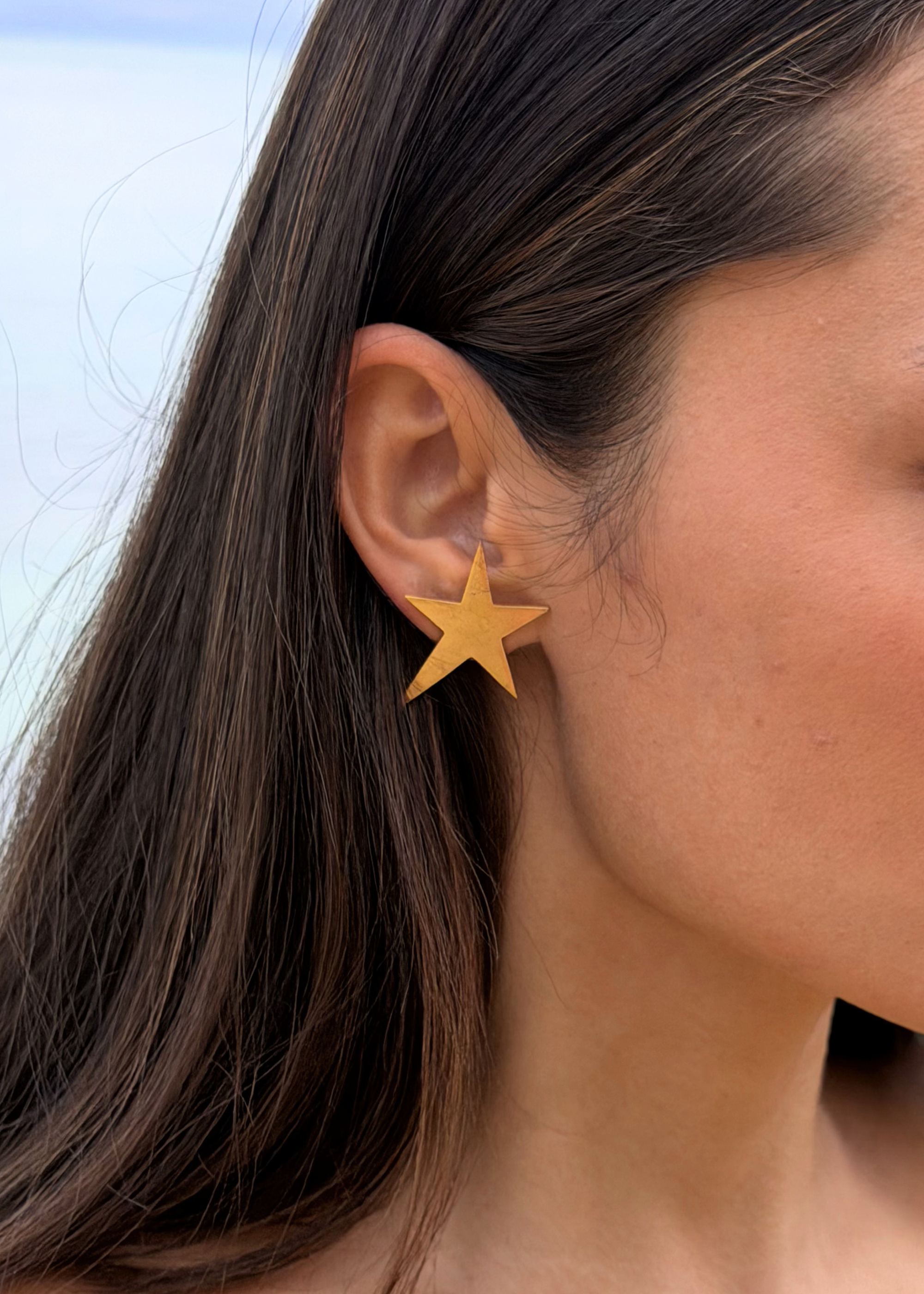 STARLETTE EARRINGS GOLD LARGE