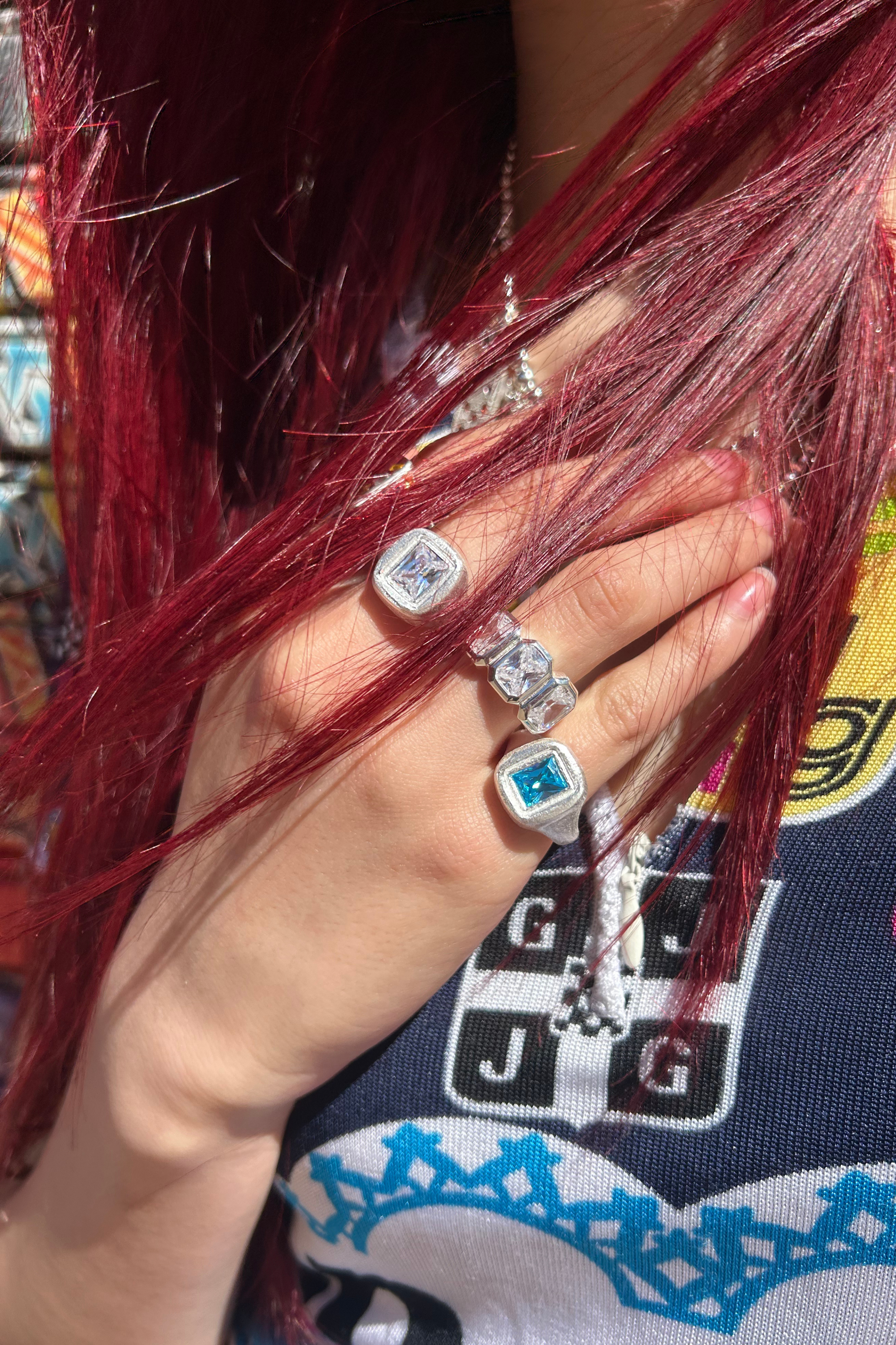MOSHI MOSHI WHITE RING SILVER